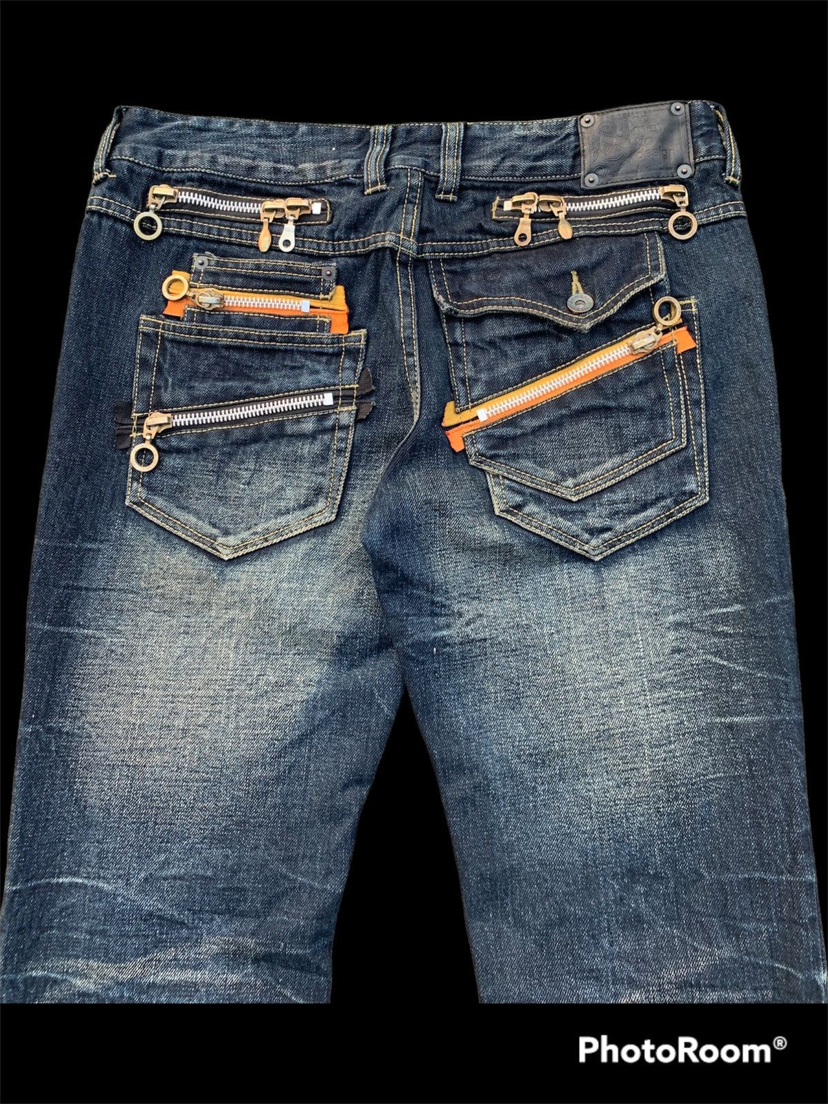 Le Grande Bleu (L.G.B.) 🖤BLACFRIDAY🖤Semantic multi zipper flared jeans LGB STYLE Size US 34 / EU 50 - 2 Thumbnail