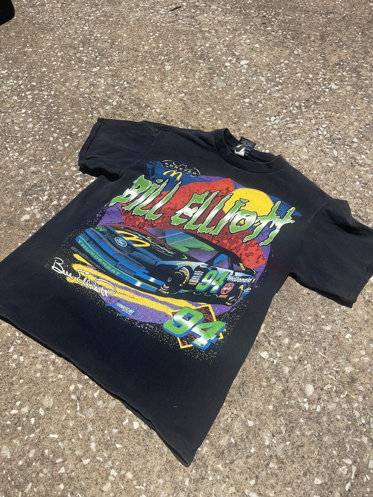 Vintage VTG 1995 BILL ELLIOTT FOREVER BATMAN MCDONALDS TEE