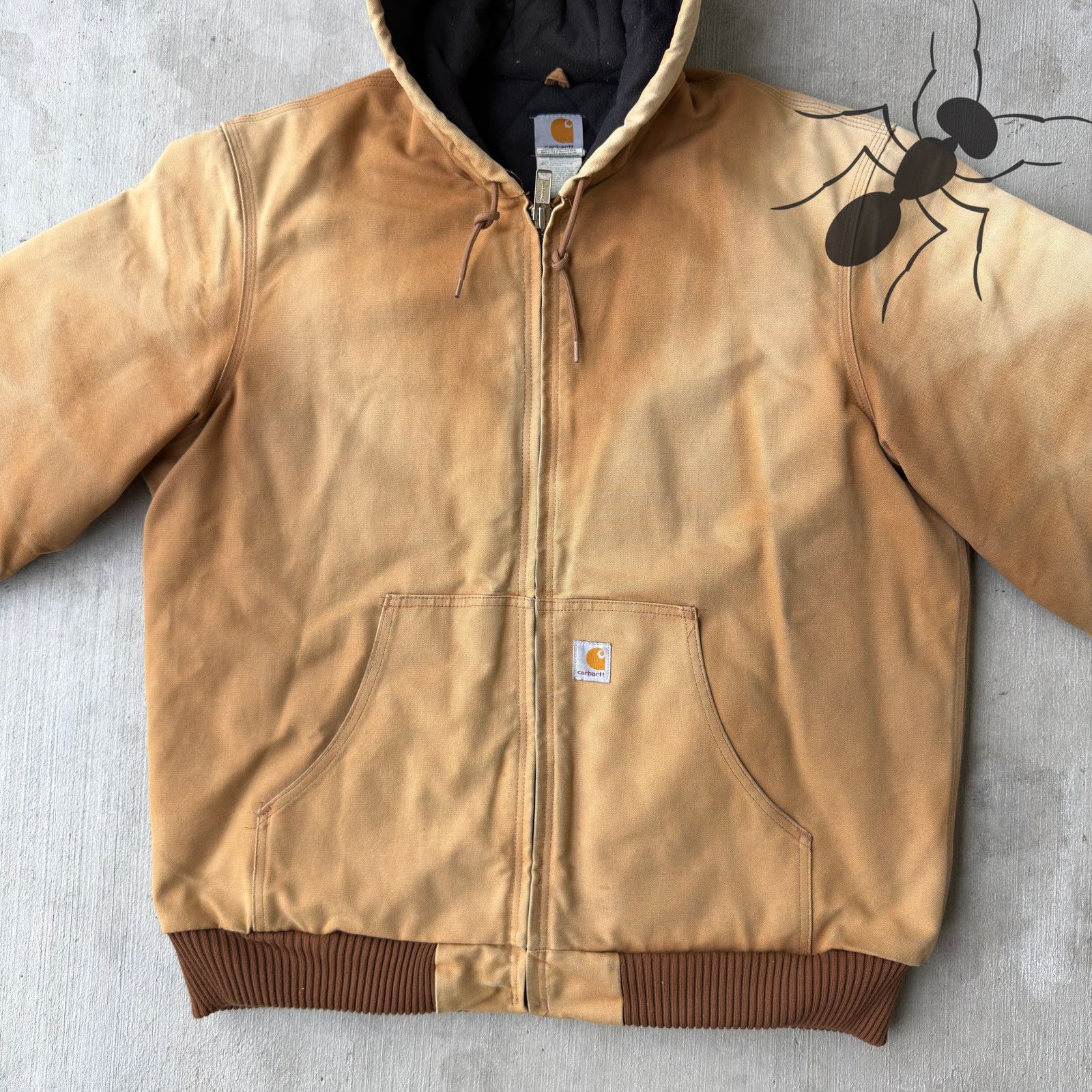 Carhartt × Vintage Carhartt J140 brown hooded work wear jacket Size US L / EU 52-54 / 3 - 3 Thumbnail