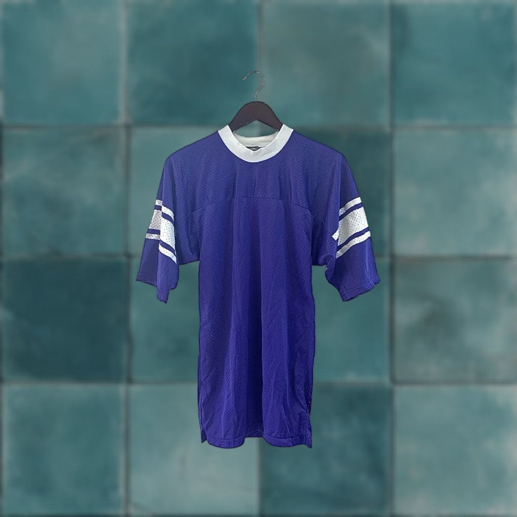 Vintage VINTAGE The General Jersey Shirt Mens S Purple 1980s 80s Deadstock NWOT USA Blue? (Note: Original had purple and white; nylon fabric) Size US S / EU 44-46 / 1 - 1 Thumbnail