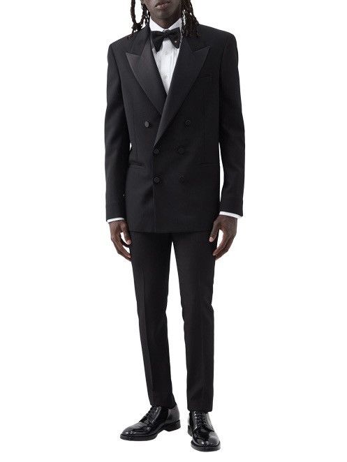 Saint Laurent Paris FW22 Satin Lapel Double-Breasted Jacket sz52 Size 52S - 6 Thumbnail