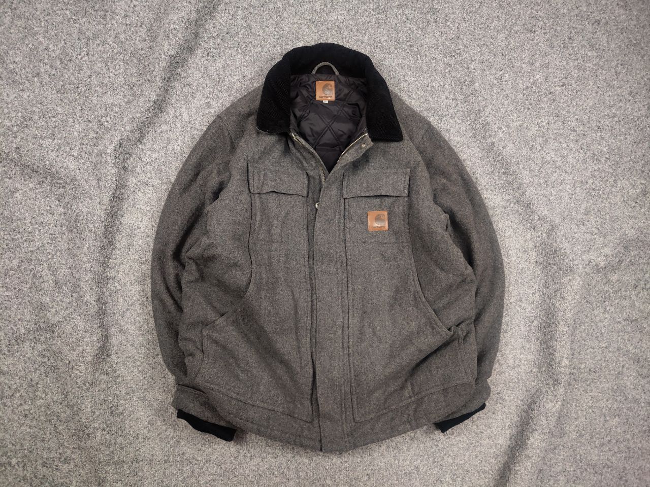 Carhartt Carhartt Wool Bray Logo Arctic Pocket Vintage coat Jacket Size US XL / EU 56 / 4 - 1 Thumbnail