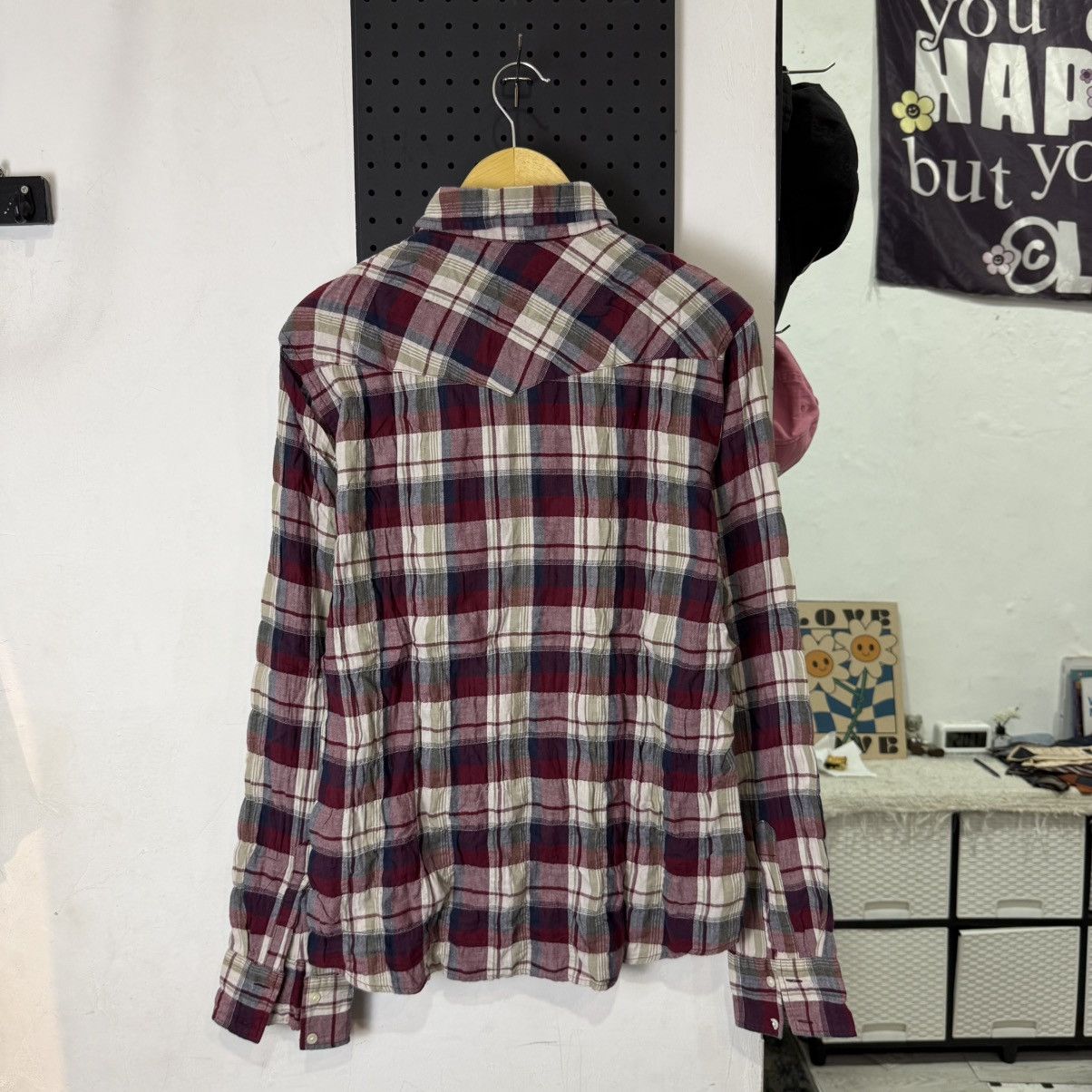 291295=Homme 291295 plaid red shirt Size US L / EU 52-54 / 3 - 3 Thumbnail