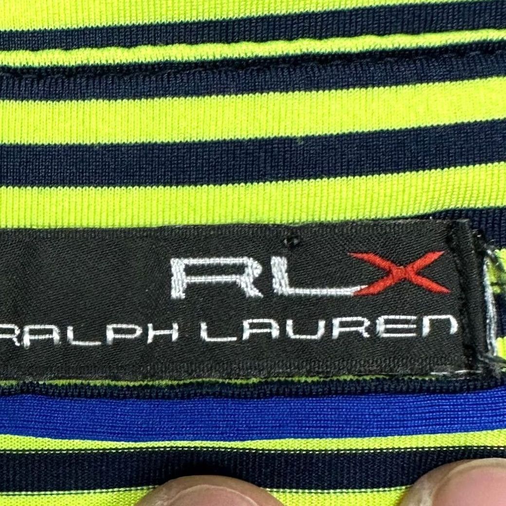 RLX Ralph Lauren VINTAGE The Memorial RLX Ralph Lauren Polo Shirt Mens XL Neon Green Stripe Golf Rugby Size US XL / EU 56 / 4 - 4 Thumbnail