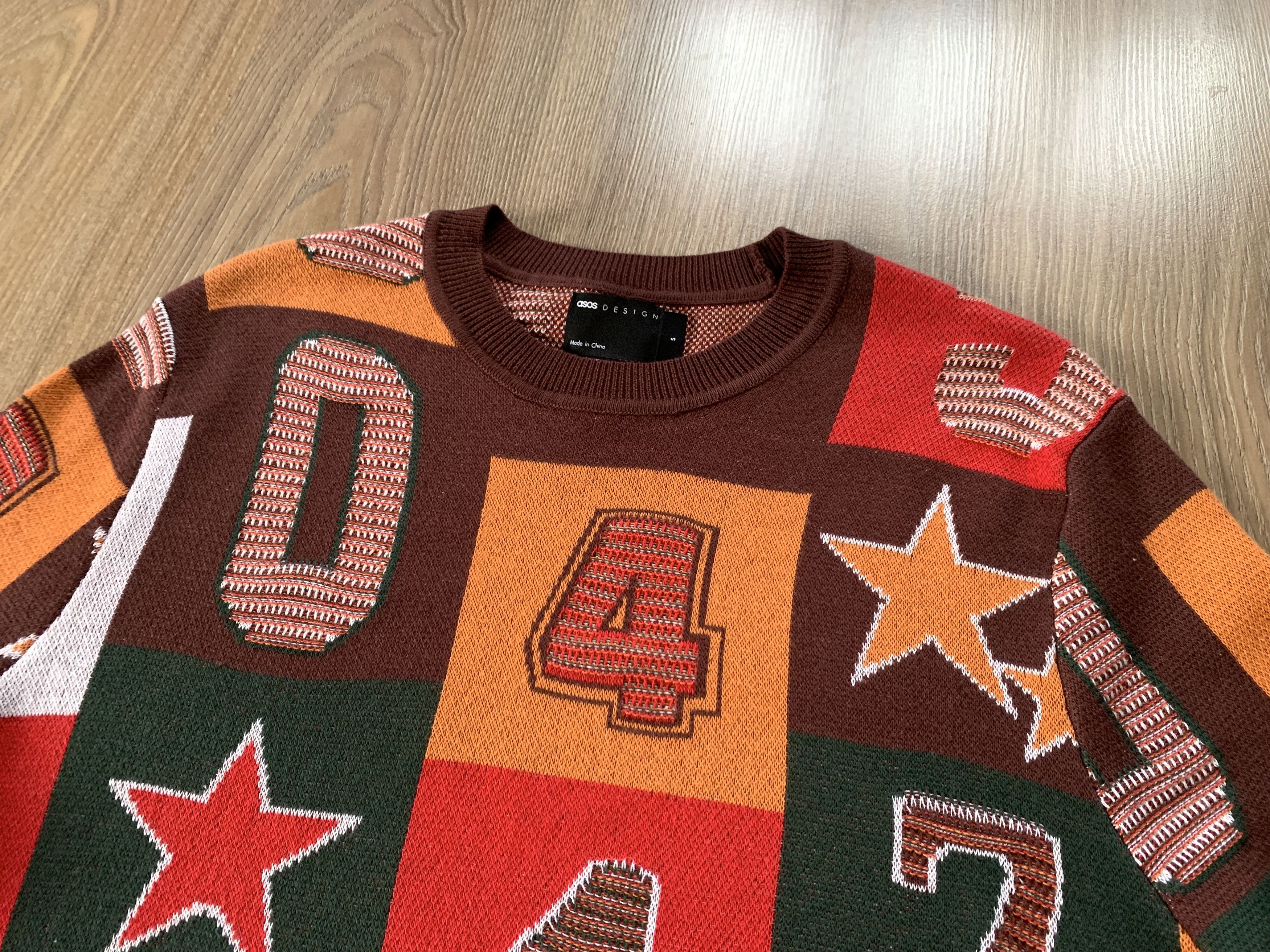Asos ASOS Multicolor Number Printed Sweater Size US S / EU 44-46 / 1 - 4 Thumbnail