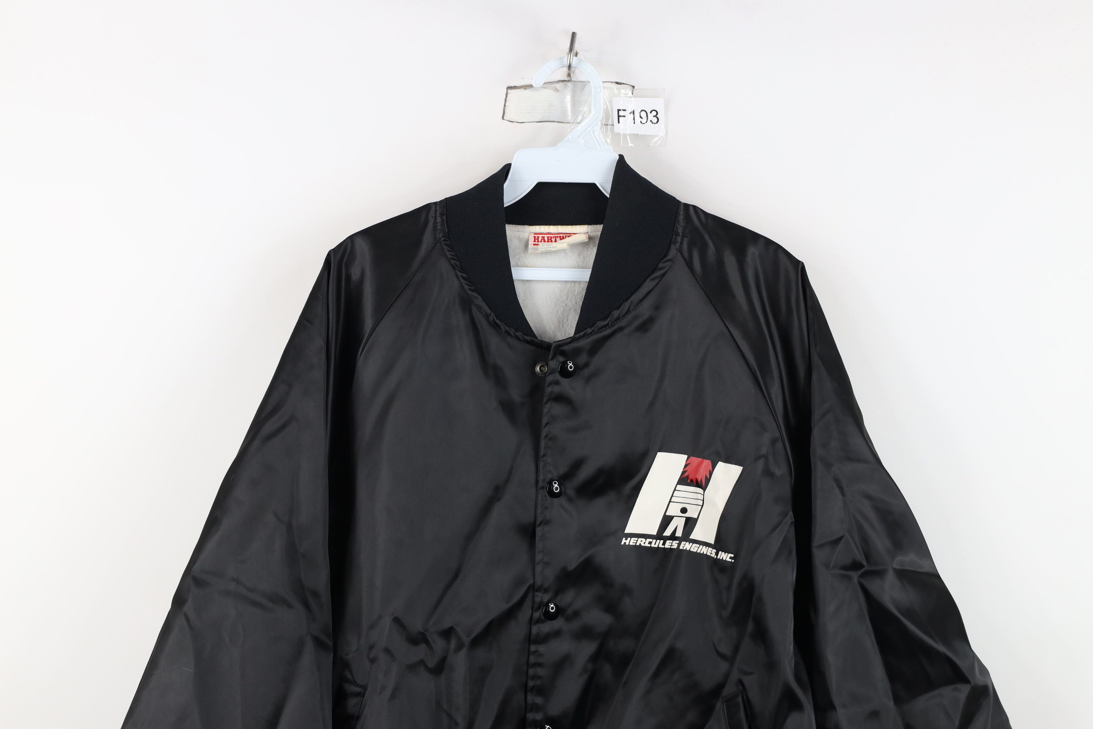 Vintage Vintage 80s Hercules Engines Racing Satin Bomber Jacket USA Size US L / EU 52-54 / 3 - 2 Thumbnail