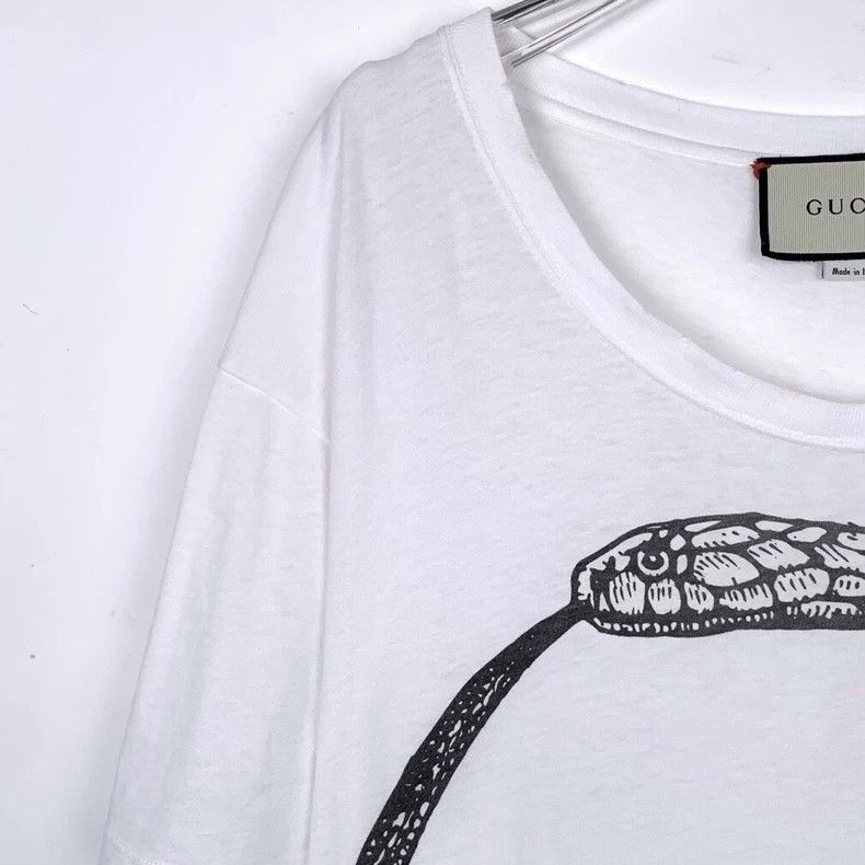 Gucci Gucci White logo letter snake head printed round-neck cotto Size US XXL / EU 58 / 5 - 3 Thumbnail