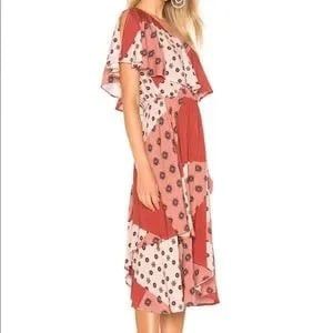 House of Harlow House Of Harlow 1960 Lea Dress in Rose Patchwork Midi Size XXS / US 00 / IT 34 - 2 Thumbnail