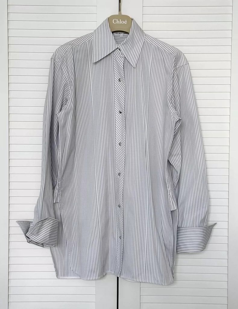 Helmut Lang HELMUT LANG Striped Oversized Shirt-dmc Size US XS / EU 42 / 0 - 1 Thumbnail