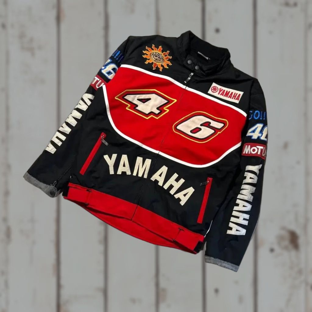 Yamaha VINTAGE Yamaha Racing Moto Jacket Duhan 46 Big Logo Y2K Men Size L Black Jacket Mens Size US L / EU 52-54 / 3 - 1 Thumbnail