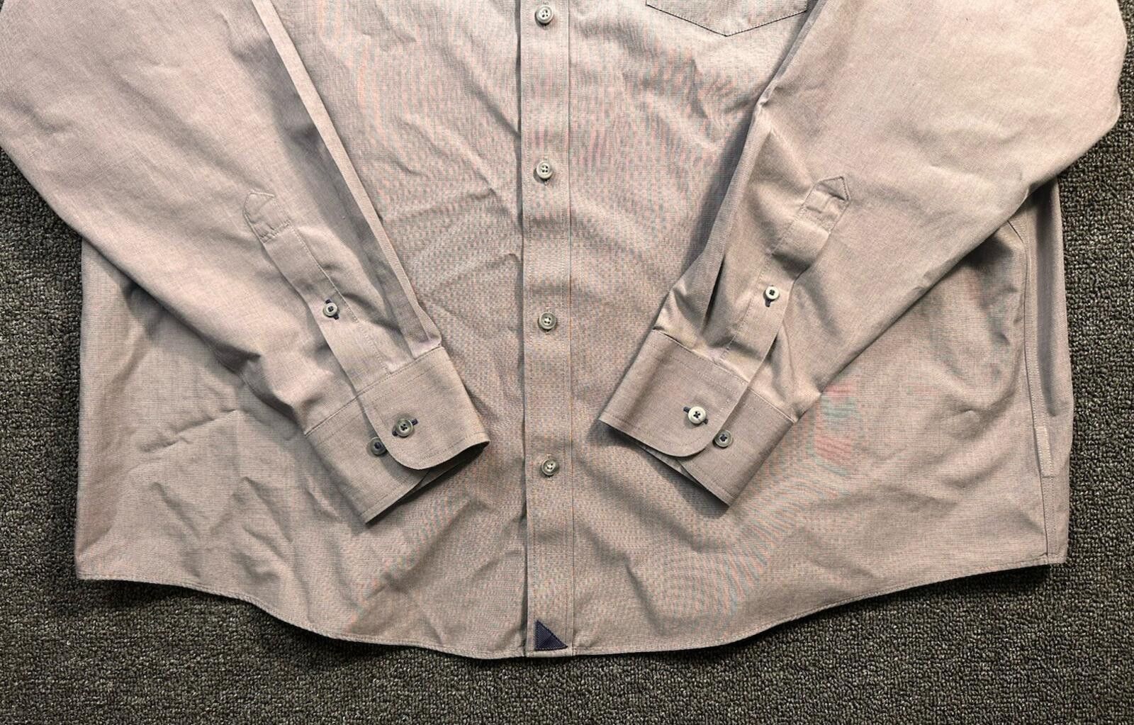 UNTUCKit UNTUCKit Men's XX-Large Gray Cotton Wrinkle Resistant Shirt Size US XXL / EU 58 / 5 - 2 Thumbnail