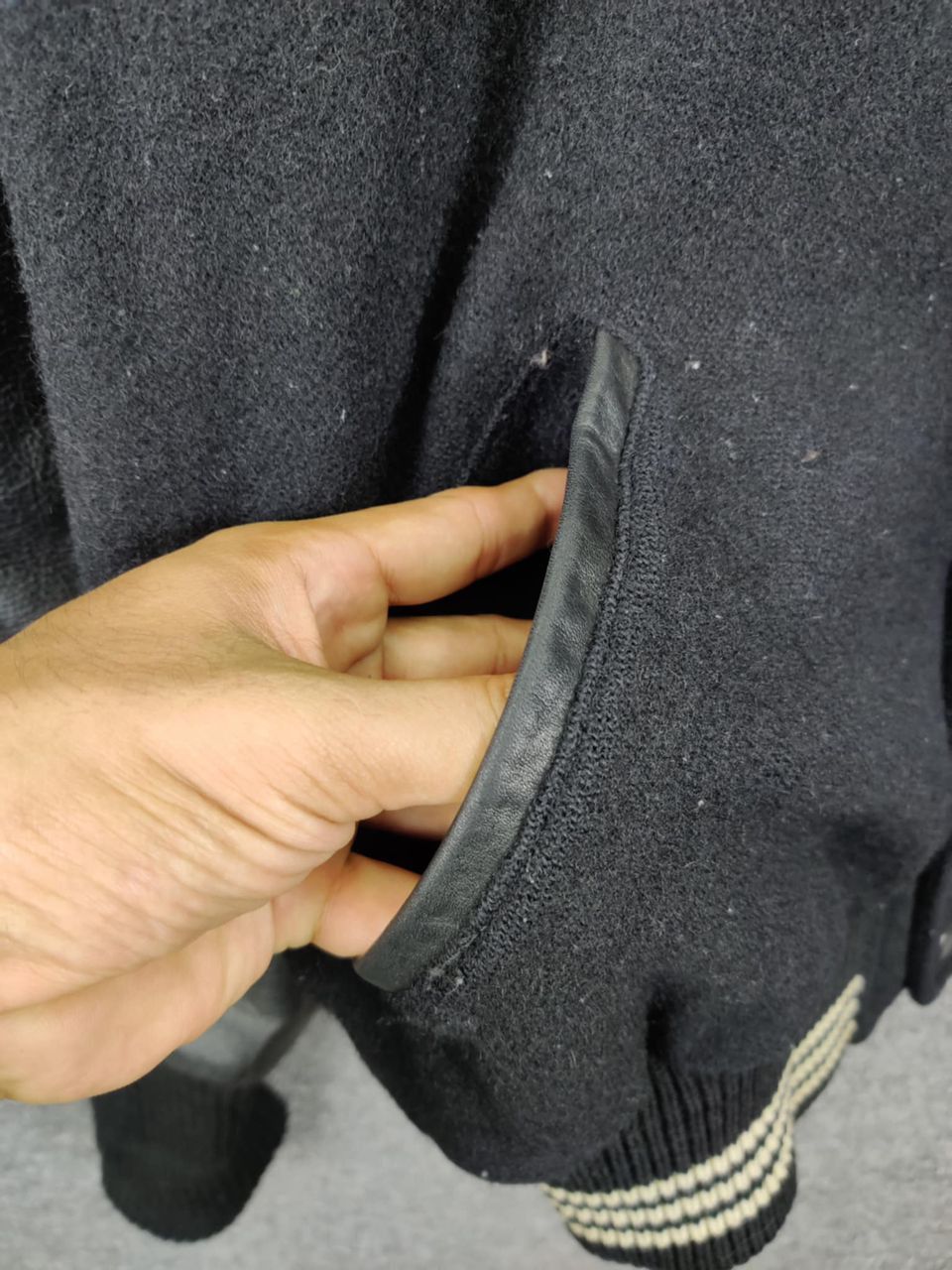 Japanese Brand Vintage 90s Hotscoop Wool Varsity Leather Jacket Size US L / EU 52-54 / 3 - 9 Thumbnail