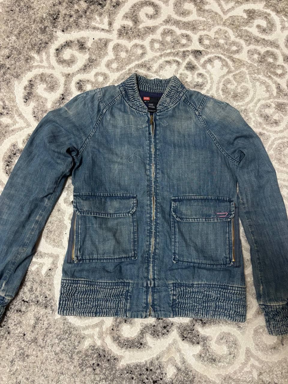 Diesel Diesel Made in Italy Vintage Denim Bomber Jacket - Small Size US S / EU 44-46 / 1 - 4 Thumbnail
