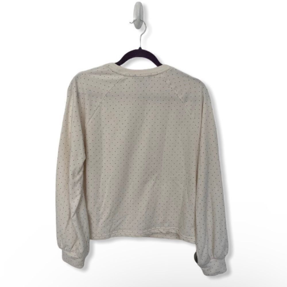 Banana Republic Banana Republic Women’s White Sweatshirt Size M Black Dot Pr Size M / US 6-8 / IT 42-44 - 3 Thumbnail