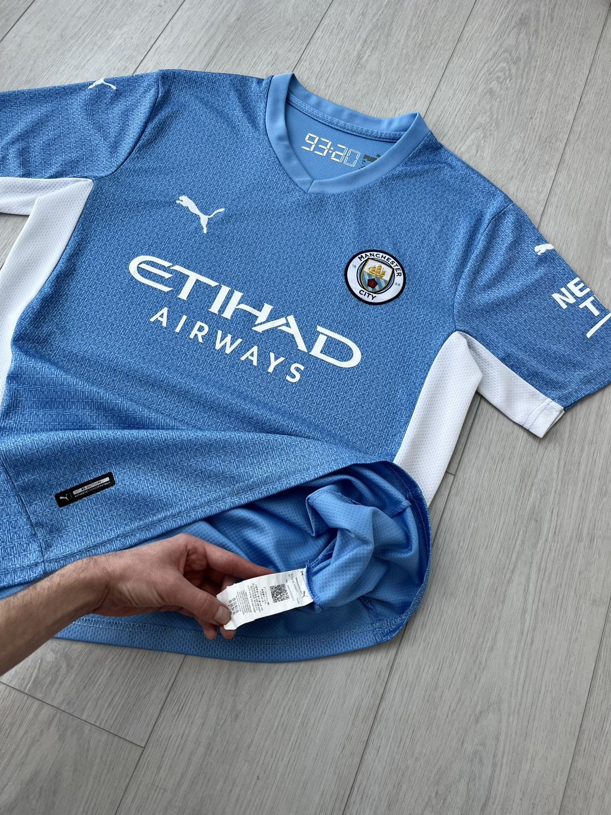 Puma Puma Manchester City Soccer Jersey Blokecore England Y2K 90s Size US L / EU 52-54 / 3 - 9 Thumbnail