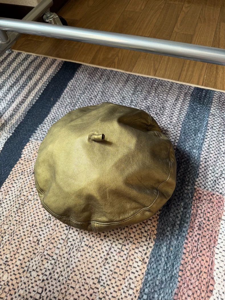 Vivienne Westwood Metallic full sheepskin beret