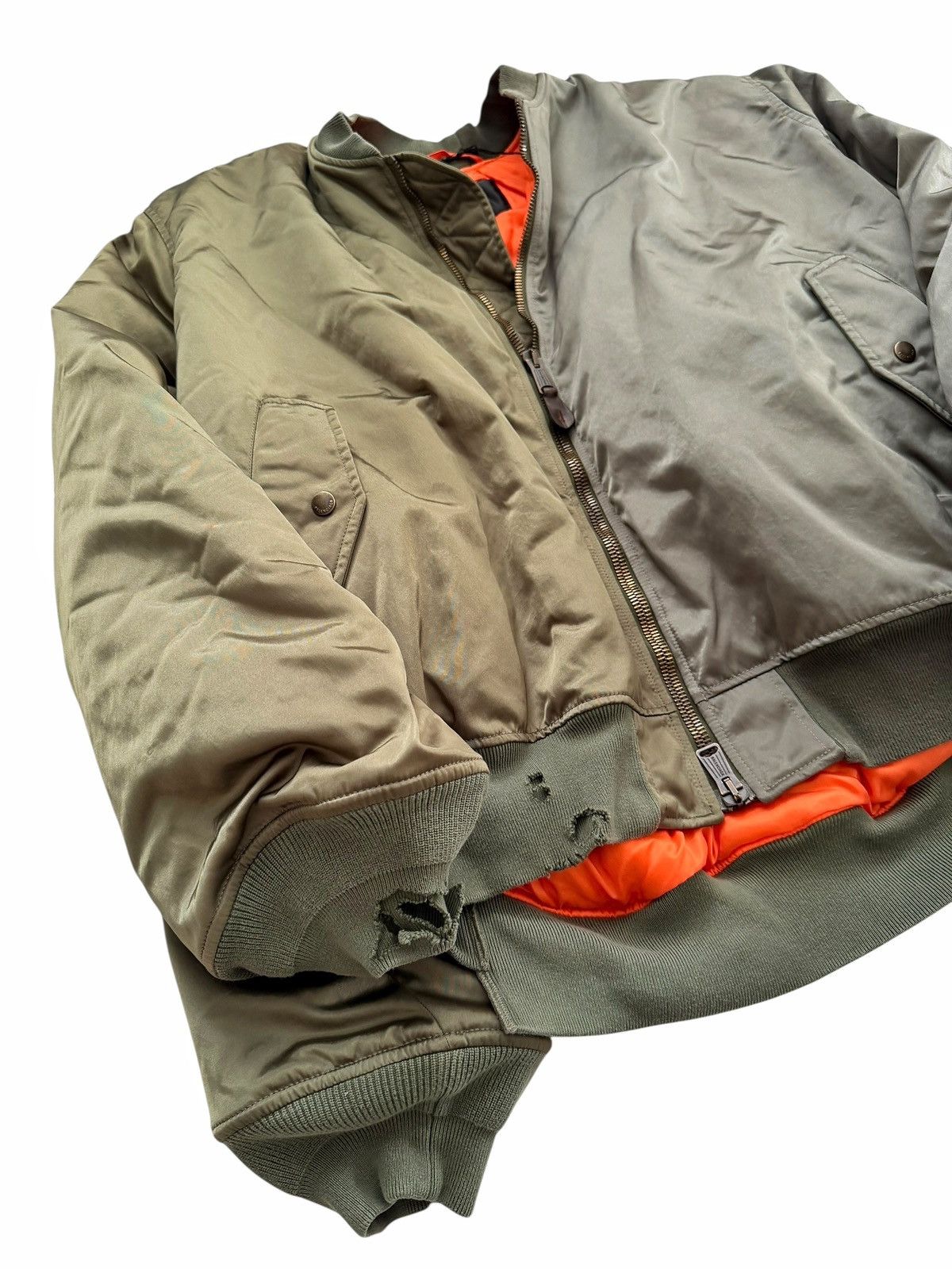 Balenciaga Double Sleeve Four Arm Split Nylon Bomber Size US M / EU 48-50 / 2 - 5 Thumbnail