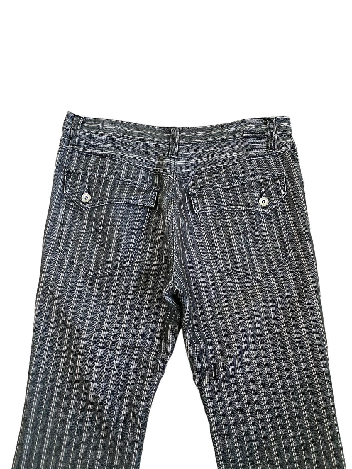 Designer × Japanese Brand × Vintage Flared Semantic Design Striped Bootcut Pant Size US 30 / EU 46 - 9 Thumbnail