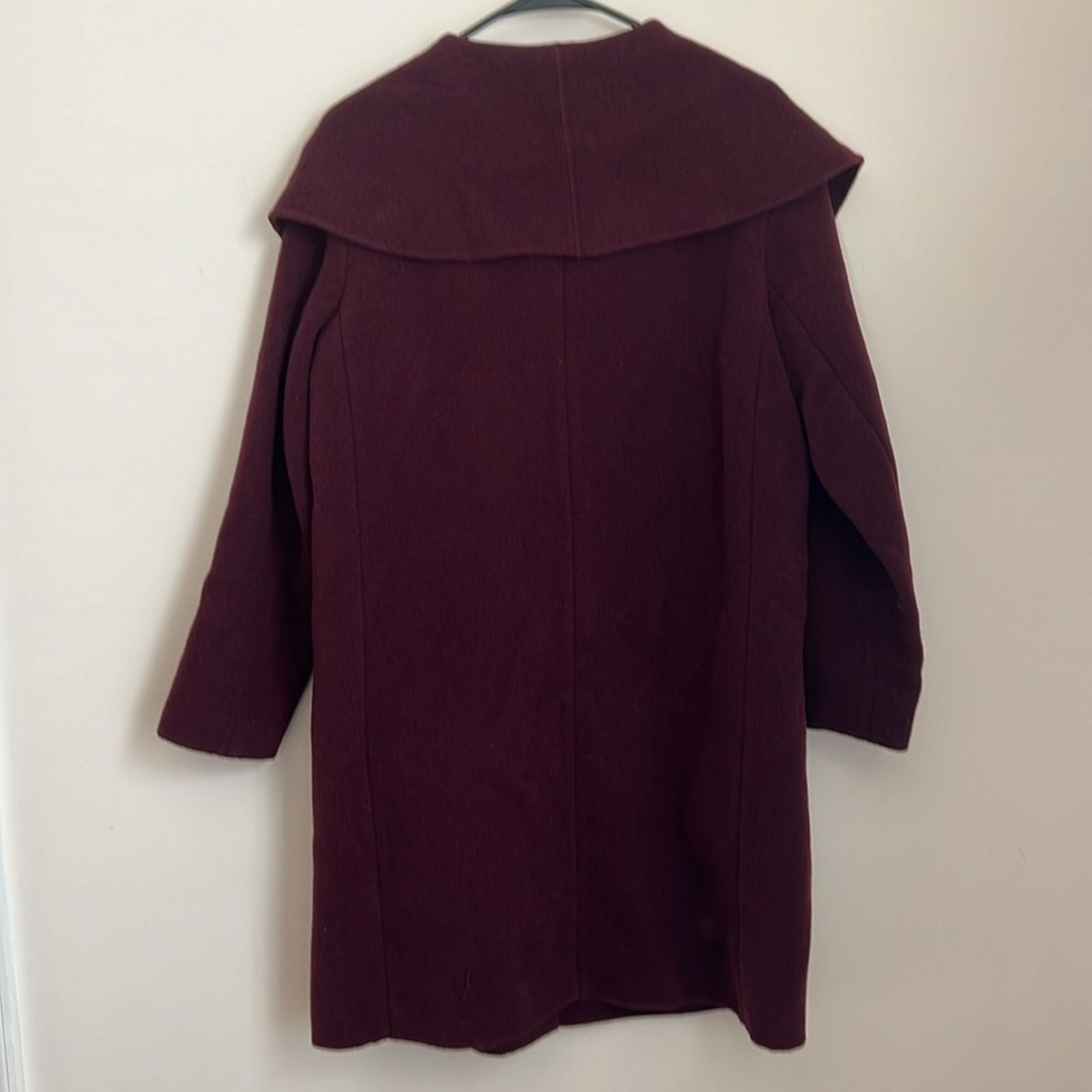 Club Monaco Club Monaco Burgundy Wool Jacket with Large Lapel Size XS / US 0-2 / IT 36-38 - 8 Thumbnail