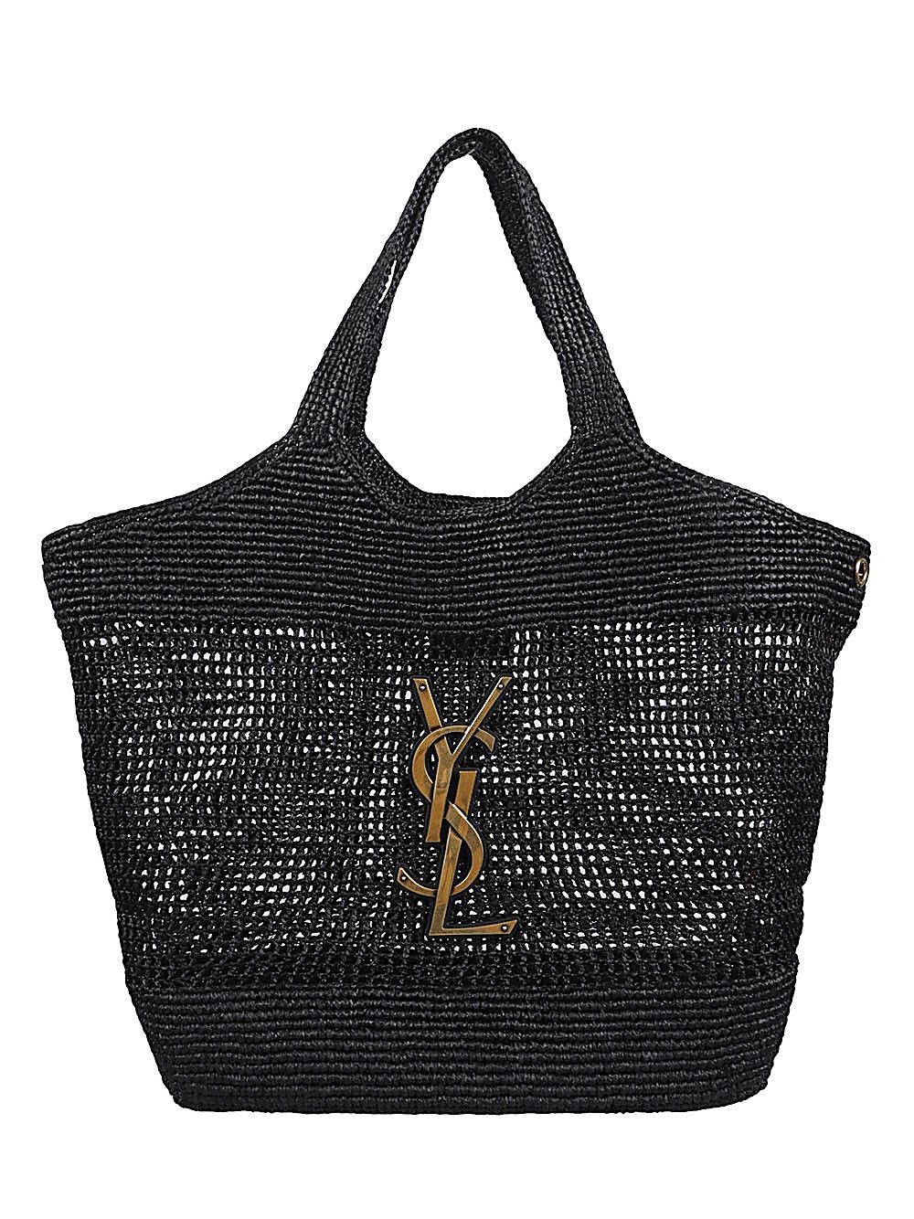 Saint Laurent Paris Icare Rafia Handbag, Women's