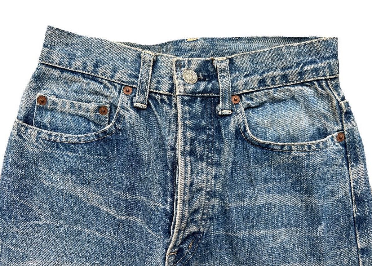 Blue Blue Japan Vintage BlueBlue Japan Selvedge Distressed Wide Jeans 24x30 Size 24" / US 00 / IT 34 - 7 Thumbnail