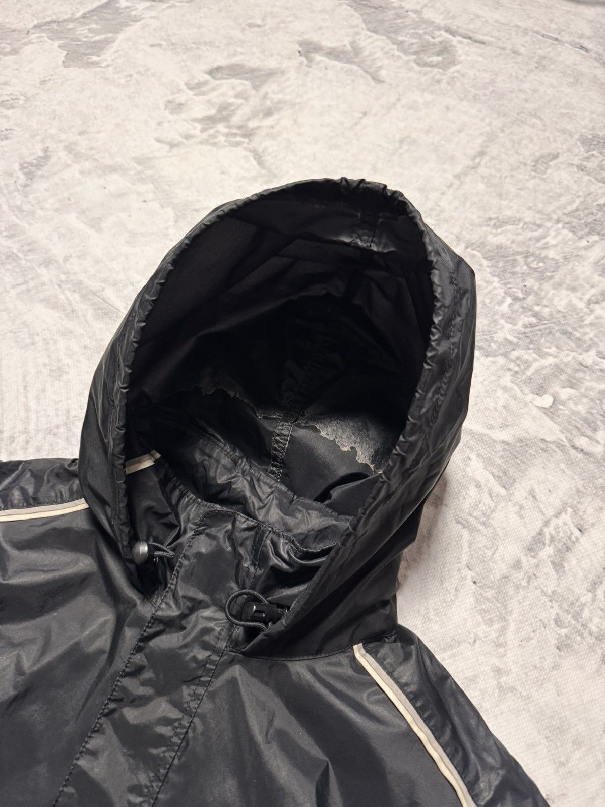 Nike × Vintage 00s Nike Vintage Nylon Oversize Drill Hooded Jacket Y2K Size US L / EU 52-54 / 3 - 8 Thumbnail