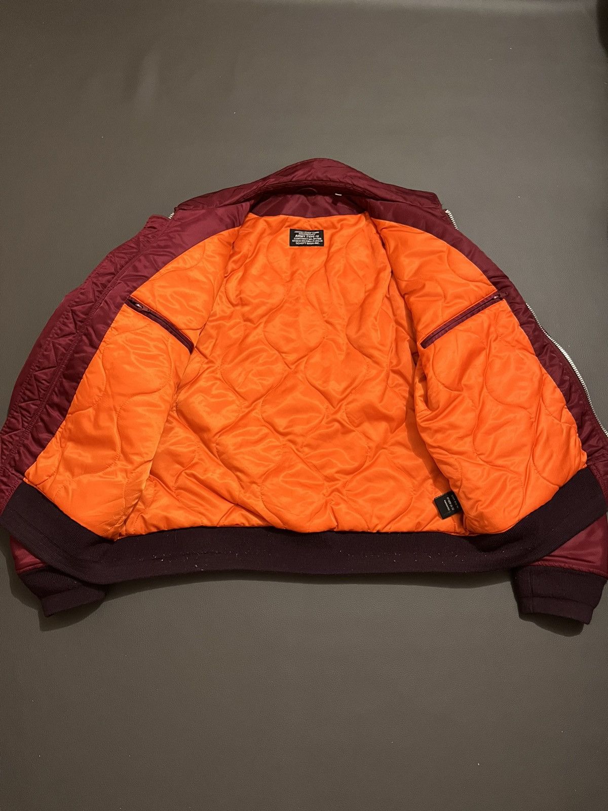 Schott × Vintage Schott cropped fit bomber ma-2 jacket vintage 90s Size US XL / EU 56 / 4 - 9 Thumbnail