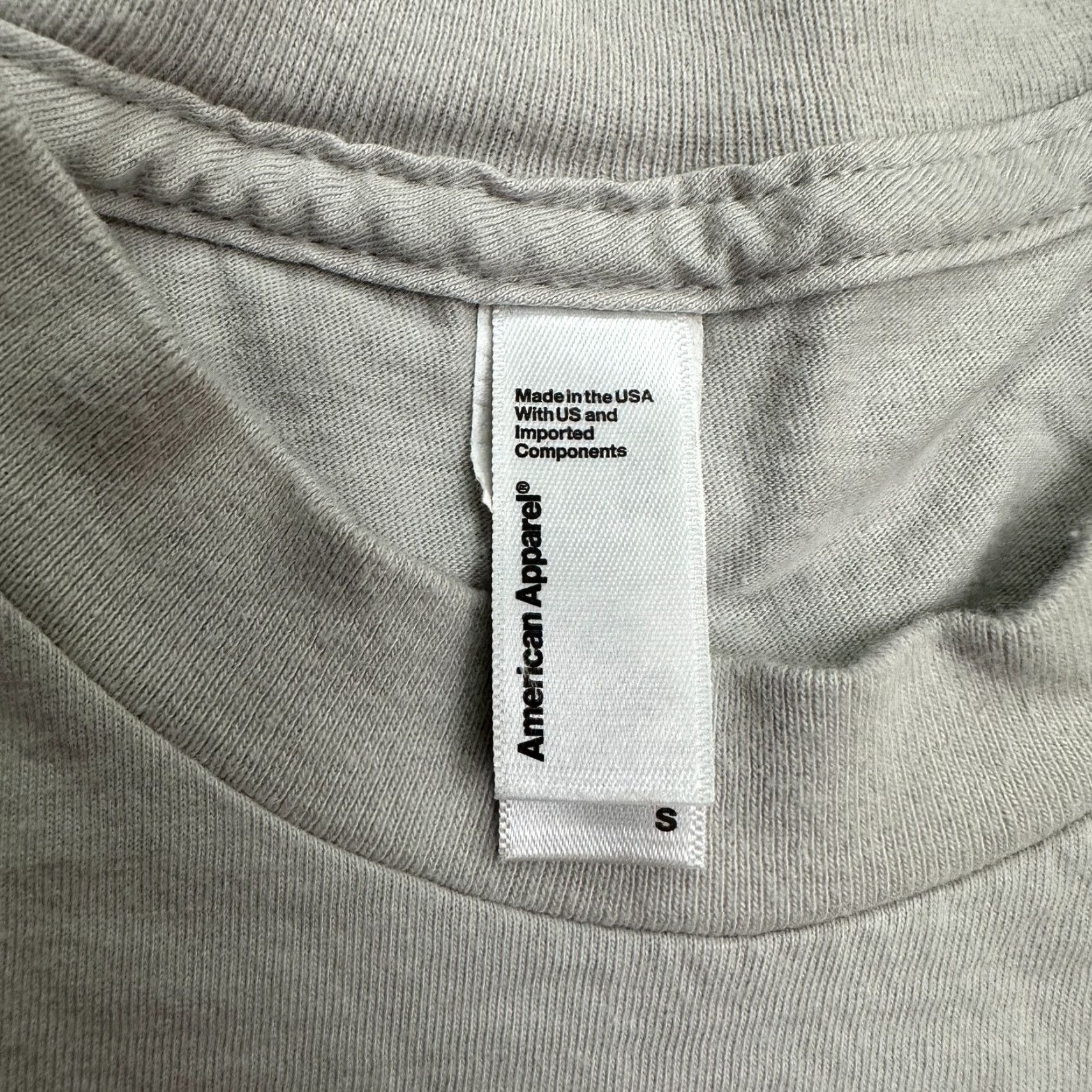 American Apparel American Apparel Graphic T-Shirt Unisex Adult Small Gray Crew Neck Short Sleeve Cotton Tee Graphic Print Casual All Seasons Size S / US 4 / IT 40 - 6 Thumbnail