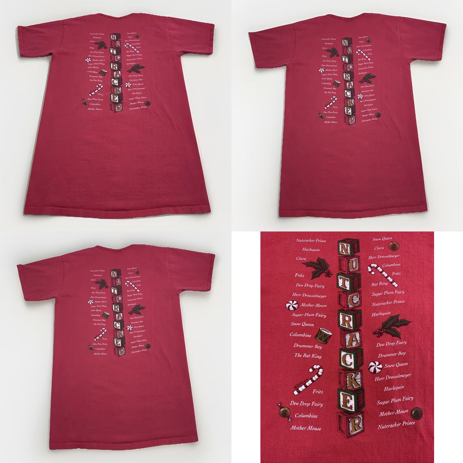 Vintage VINTAGE 1993 MJ Grant Nutcracker Nightshirt Red Womens Christmas Ballet Slipper Short Sleeve Round Neck Cotton L Size L / US 10 / IT 46 - 9 Thumbnail