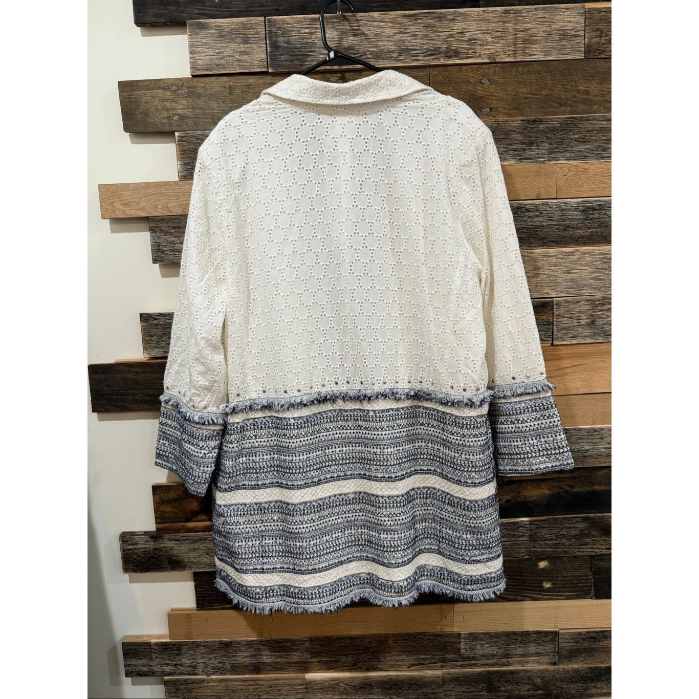 Chicos Chico's NWT Embellished Cotton Eyelet Jacket size XL (3) Size XL / US 12-14 / IT 48-50 - 3 Thumbnail