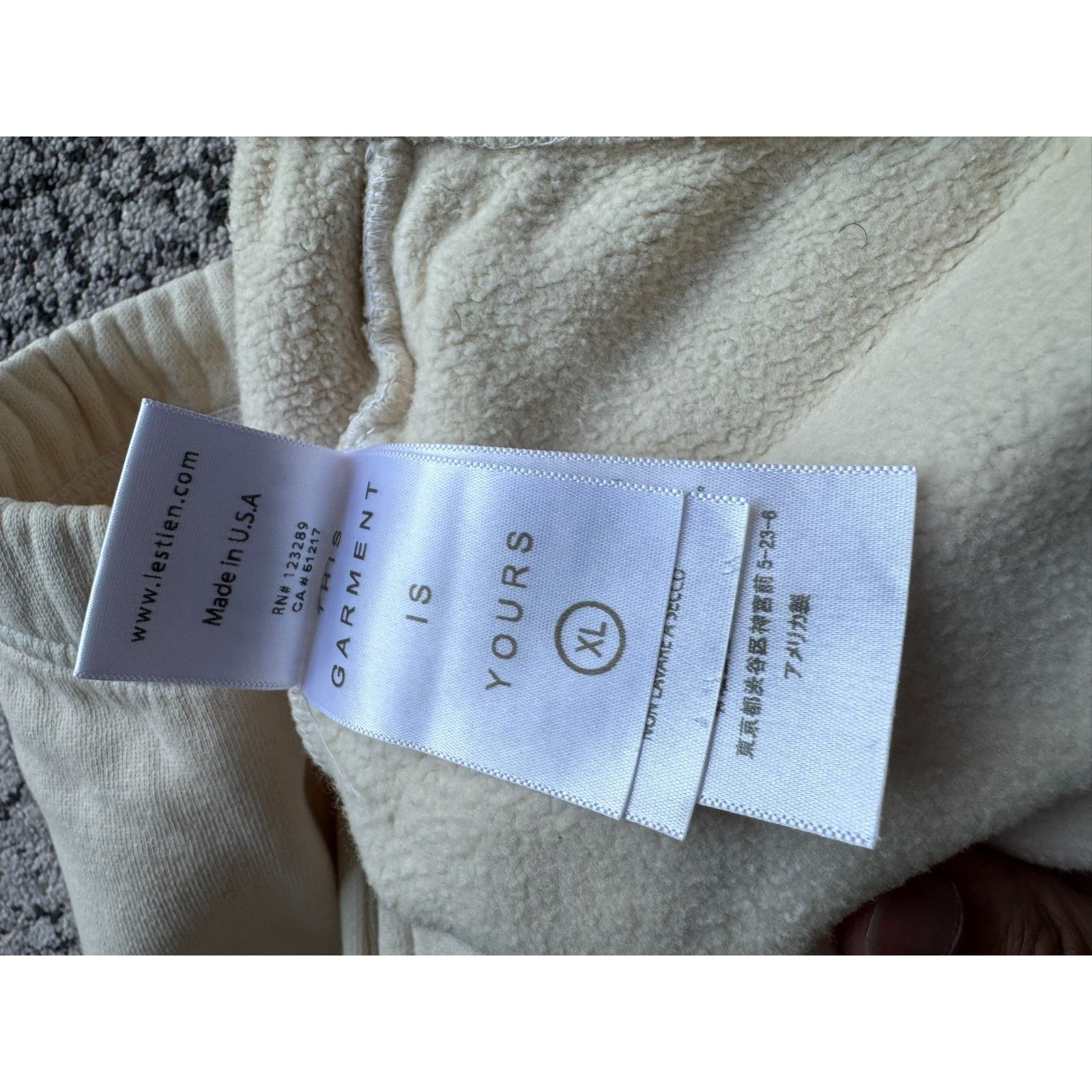 Les Tien Les Tien Brushed-back Cotton Track Sweatpants Cream sz XL Size US 34 / EU 50 - 6 Thumbnail
