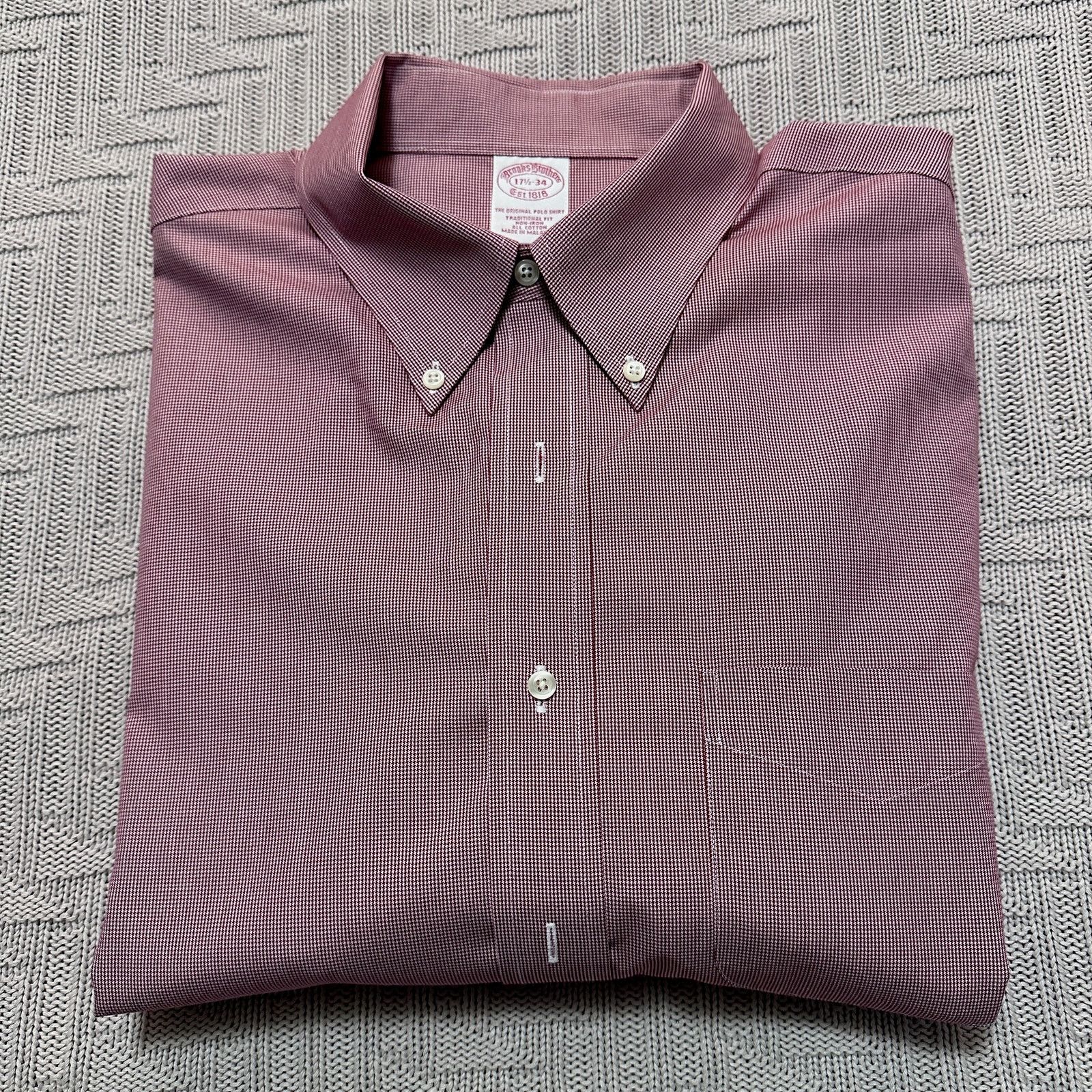 Brooks Brothers Brooks Brothers red houndstooth plaid button down Size US XL / EU 56 / 4 - 1 Thumbnail