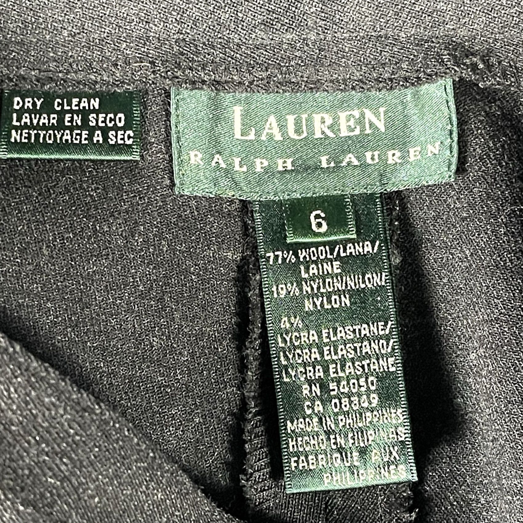 Ralph Lauren Lauren Ralph Lauren Womens Wool Dress Pants Size 6 Gray Business Casual Dress Pants Regular Pockets Zipper Mid Rise Straight Womens Size 28" / US 6 / IT 42 - 5 Thumbnail