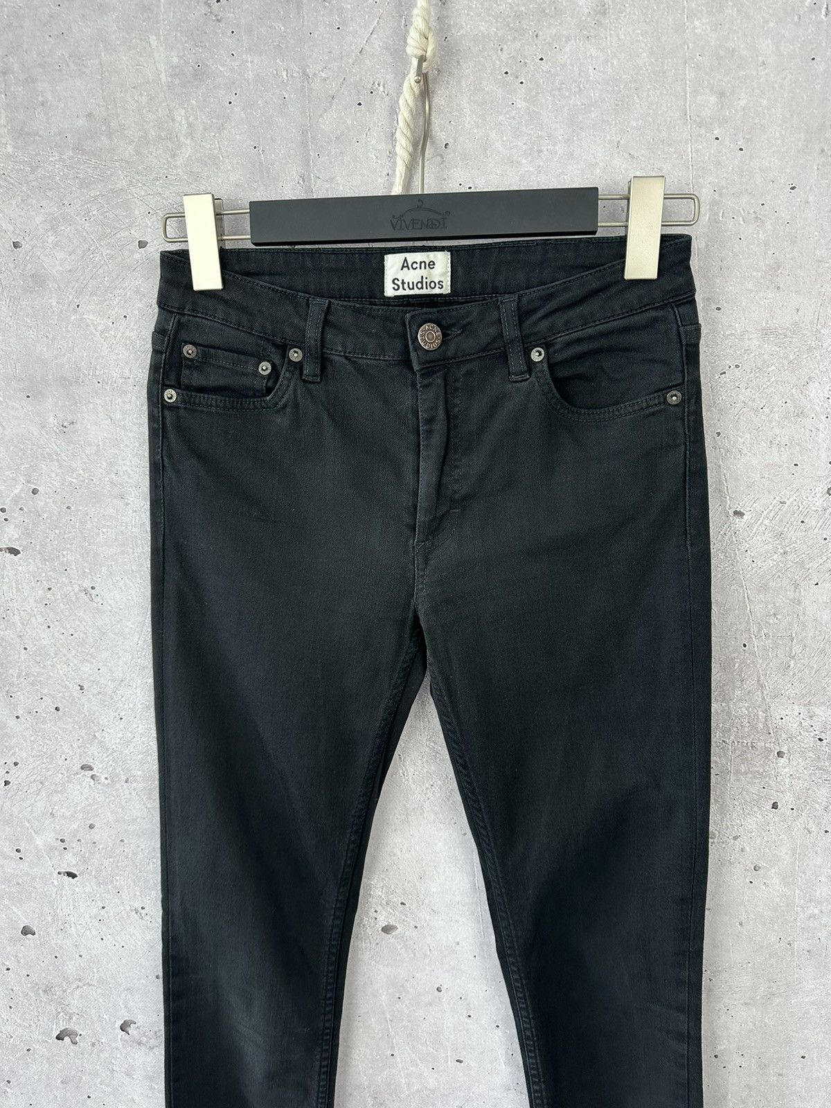 Acne Studios × Vintage Acne Studios Flex Black Cotton Slim Women’s Jeans Size 28" / US 6 / IT 42 - 2 Thumbnail