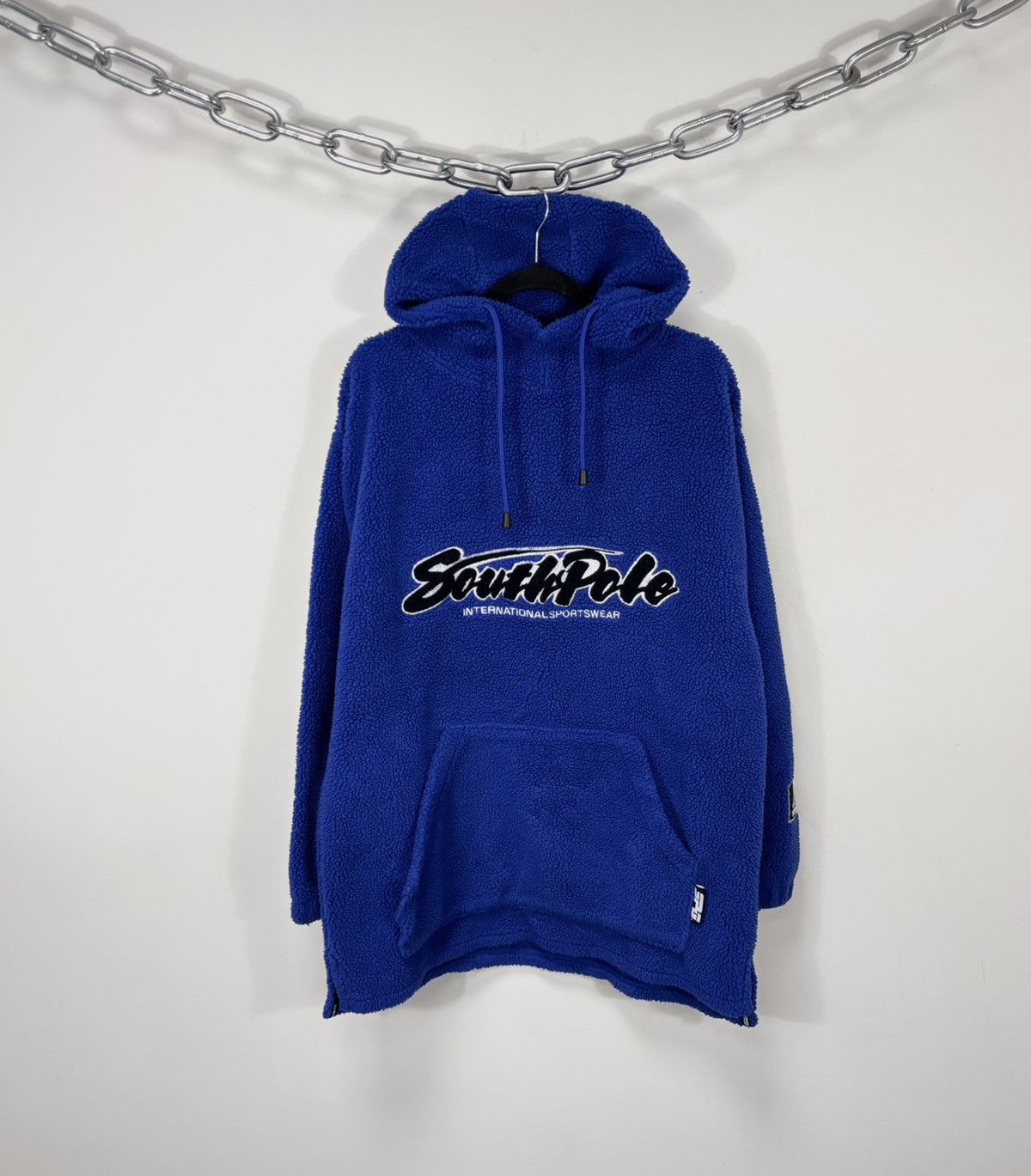 Southpole Vintage Southpole Y2K Big Embroidered Logo Teddy Hoodie Size US M / EU 48-50 / 2 - 1 Thumbnail