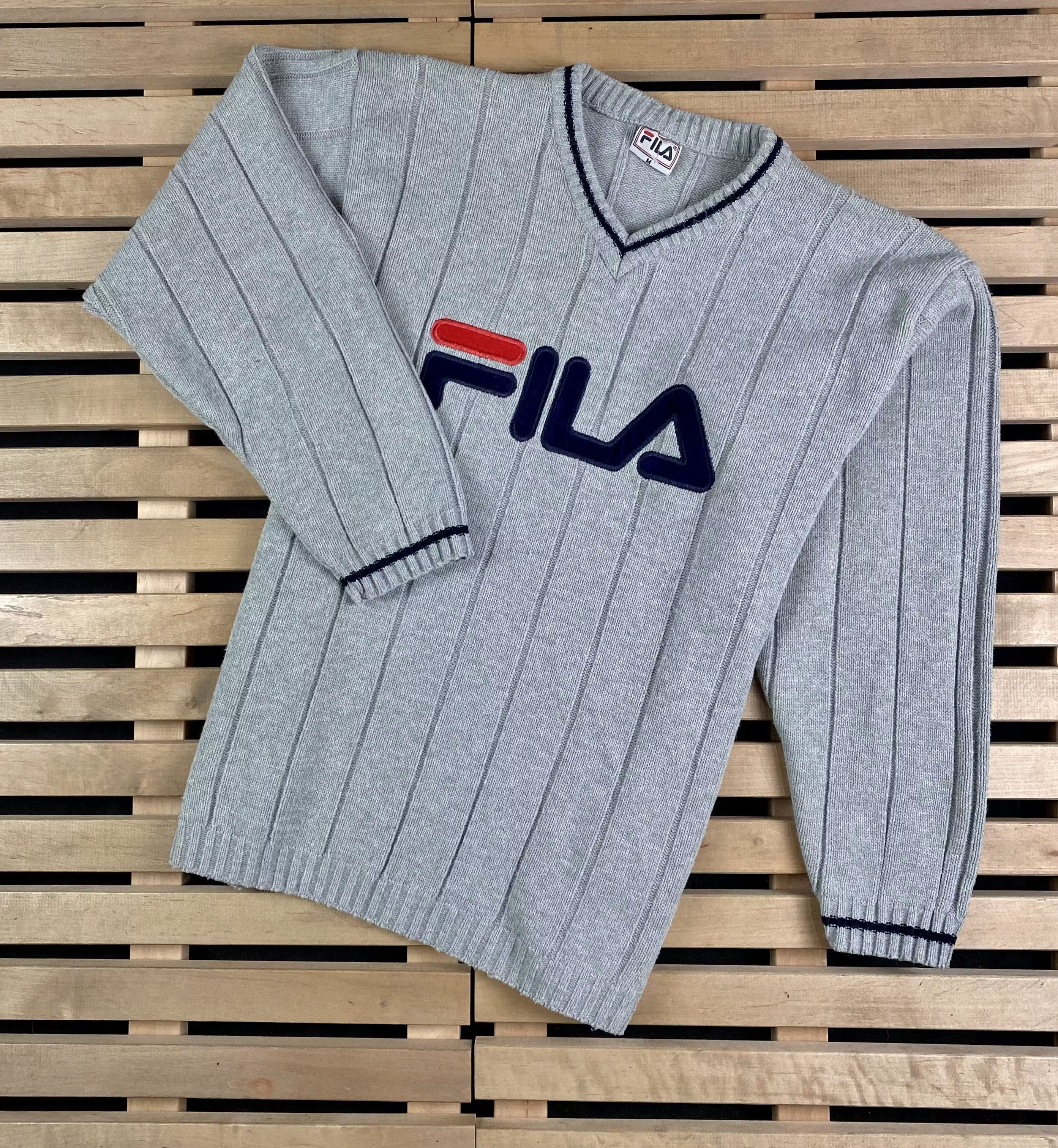 Fila × Vintage Mens Sweater FILA Big Logo Vintage Size M Size US M / EU 48-50 / 2 - 1 Thumbnail