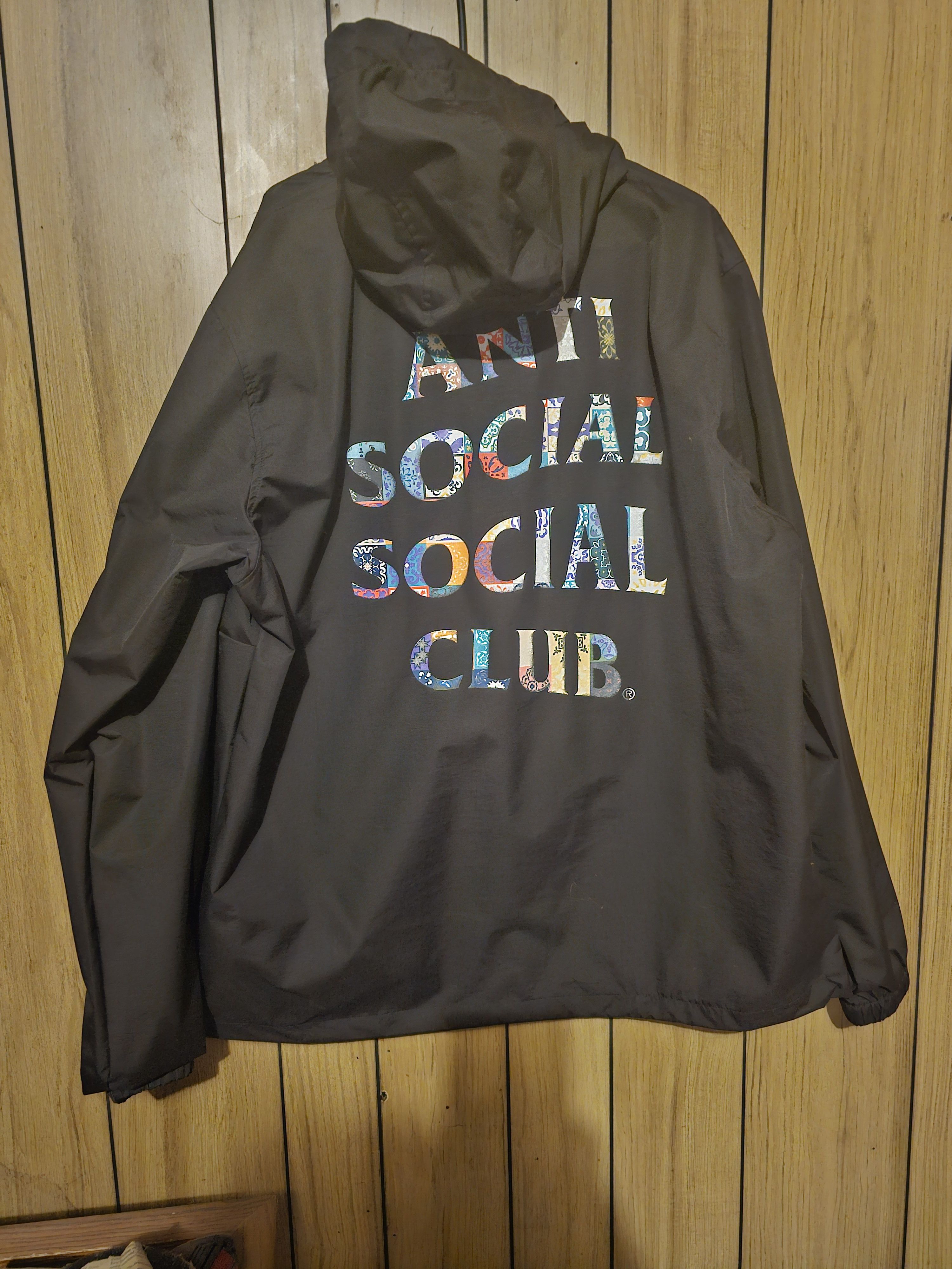 image of Anti Social Social Club "picking Up The Pieces" Anorak in Black, Men's (Size 2XL)