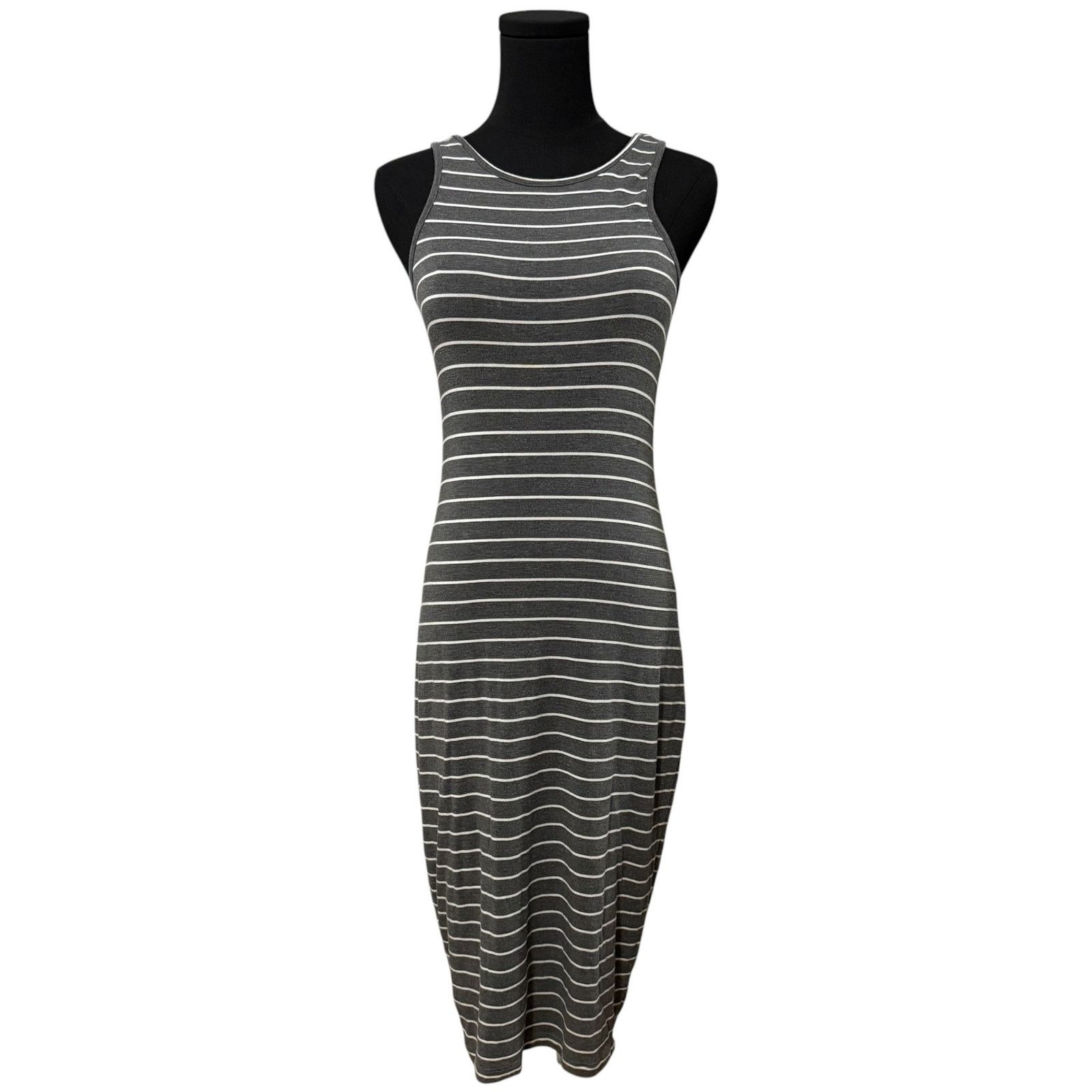 Marine Layer Marine Layer Sleeveless Dress Bodycon Midi Gray White Medium Size M / US 6-8 / IT 42-44 - 1 Thumbnail