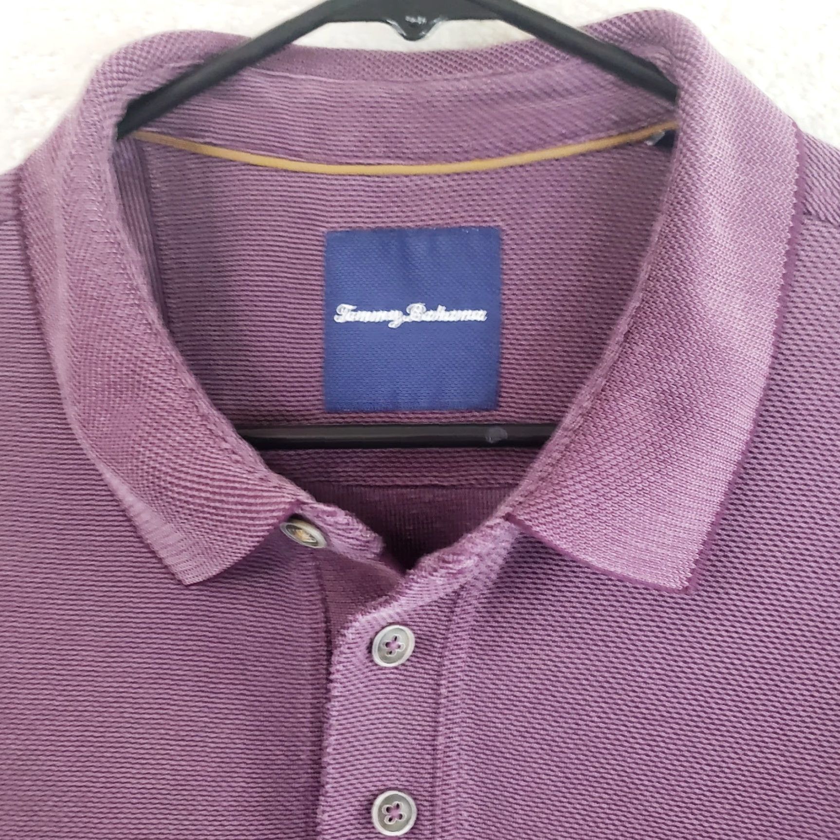 Tommy Bahama Tommy Bahama Polo Shirt Men's XL Purple Short Sleeve Solid Knit Modal Polyester Golf Casual Beach Classic Coastals Mens Size US XL / EU 56 / 4 - 6 Thumbnail