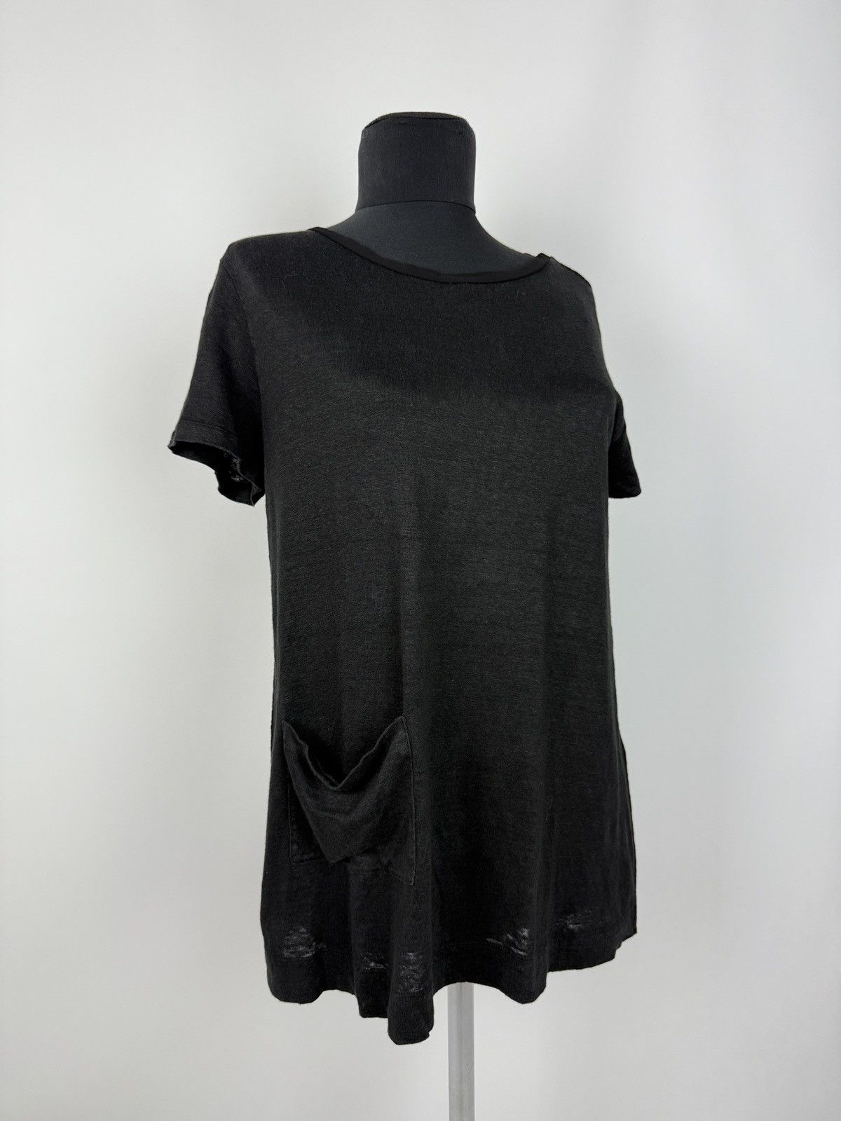 Transit Transit Par-Such K201 Black Linen Side Pocket T-Shirt Size M / US 6-8 / IT 42-44 - 1 Thumbnail