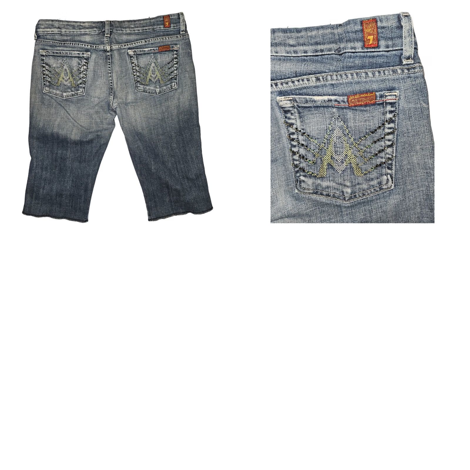 7 For All Mankind VINTAGE? 7 For All Mankind Bermuda Shorts Women's 30 Blue Denim Casual Preppy Size 30" / US 8 / IT 44 - 8 Thumbnail