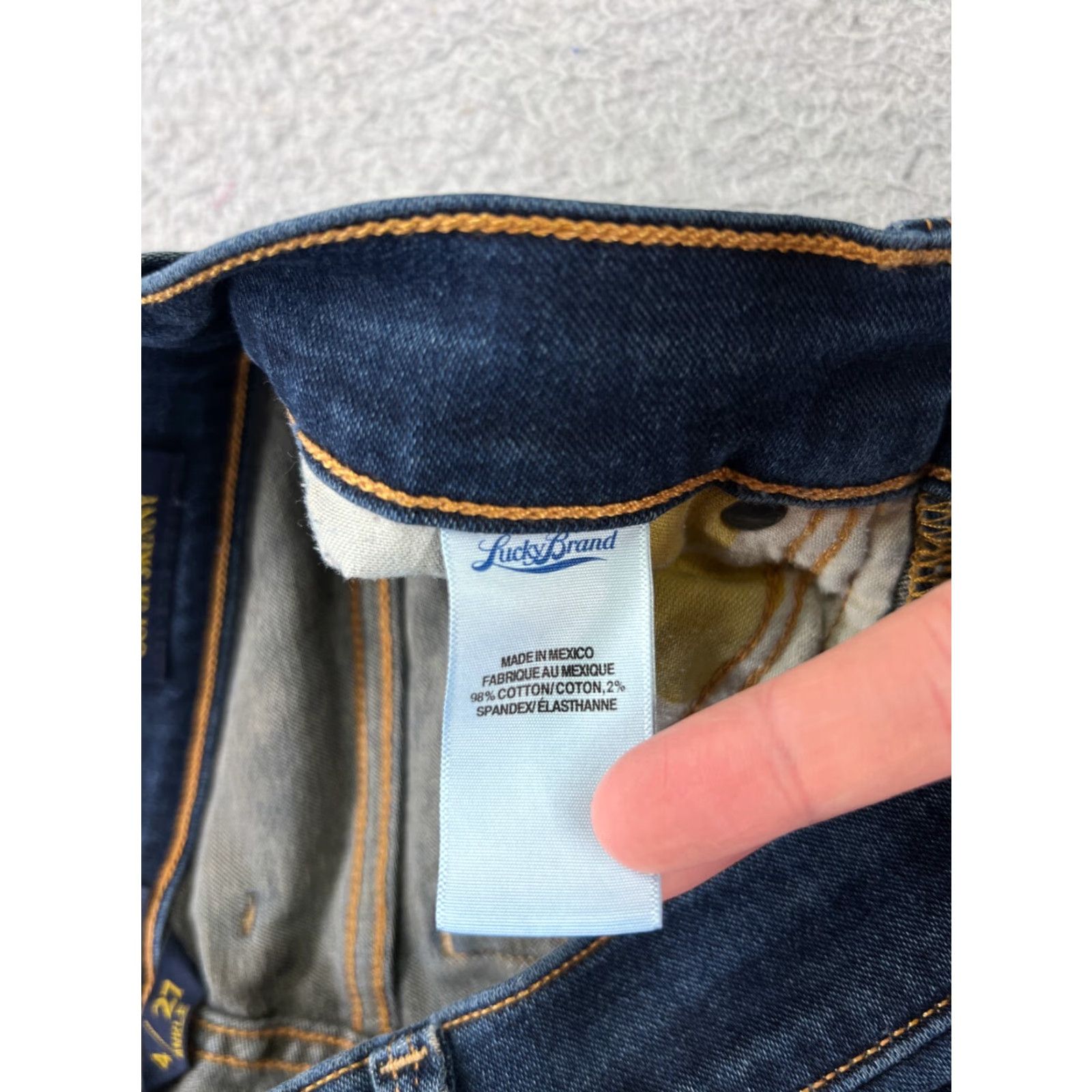 Lucky Brand Lucky Brand Jeans Womens 4 Blue Denim Skinny Low Rise 25x28 90s American Pocket 5-Pocket Design Regular Cotton Blend Size 27" / US 4 / IT 40 - 4 Thumbnail