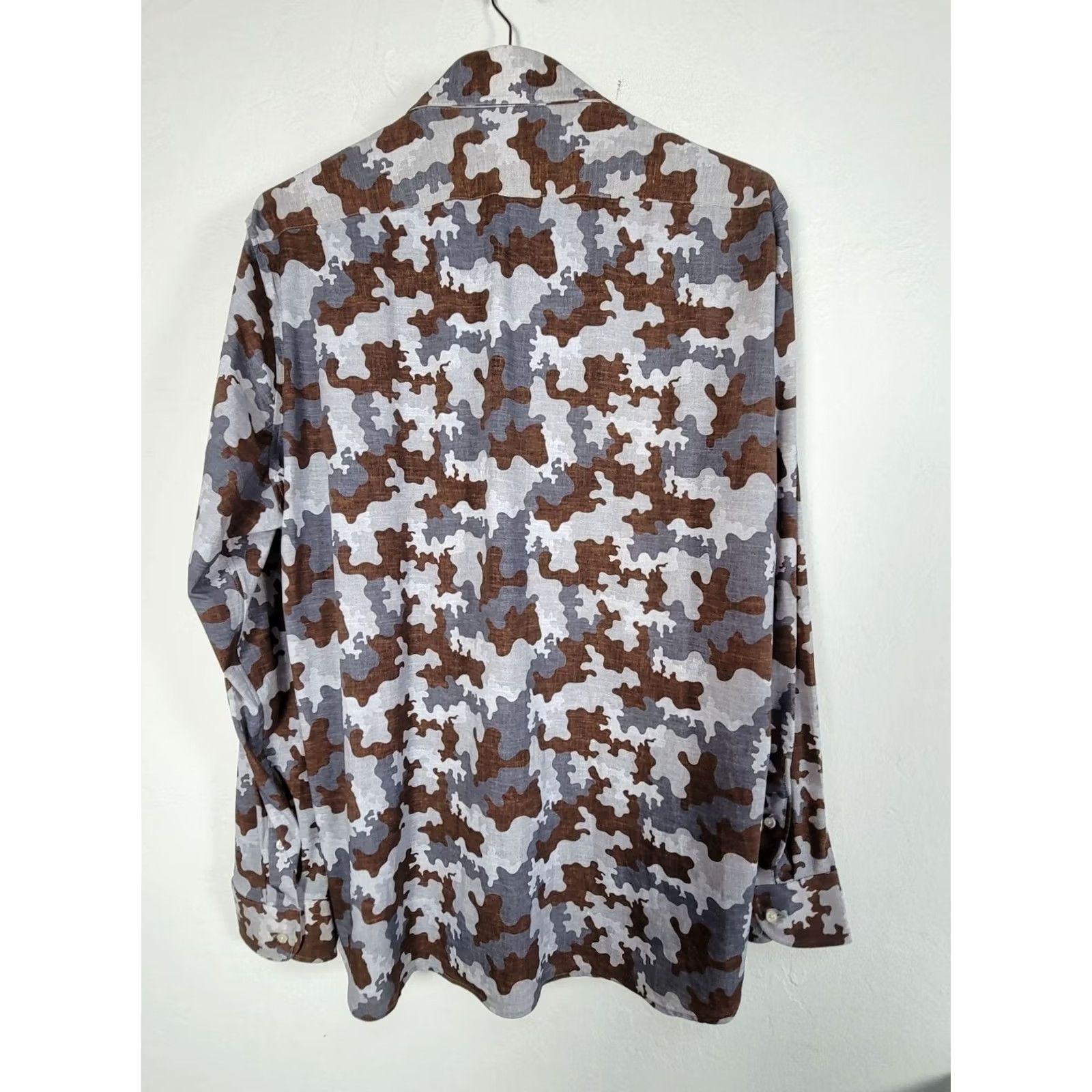 Vintage Ordean Mens Camouflage Button-Up Shirt XXL Long Sleeve Lightweight Casual Wear Size US XXL / EU 58 / 5 - 2 Thumbnail