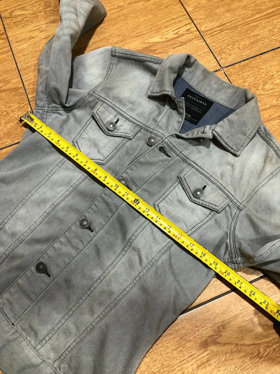 Allsaints vintage Y2K gray denim jacket Allsaints Streetwear Size US M / EU 48-50 / 2 - 17 Thumbnail