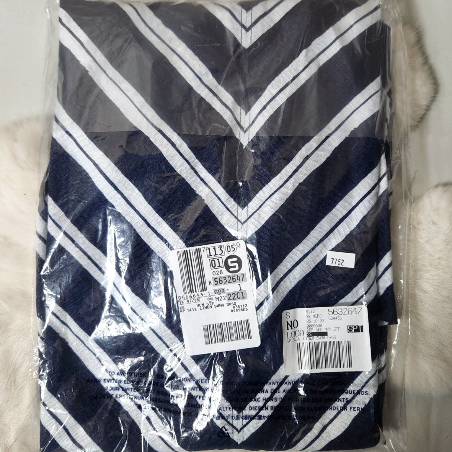 Lands' End VINTAGE Lands' End Womens Petite Striped Sleeveless Linen Swing Dress-Size XSP (2-4) Size XS / US 0-2 / IT 36-38 - 6 Thumbnail
