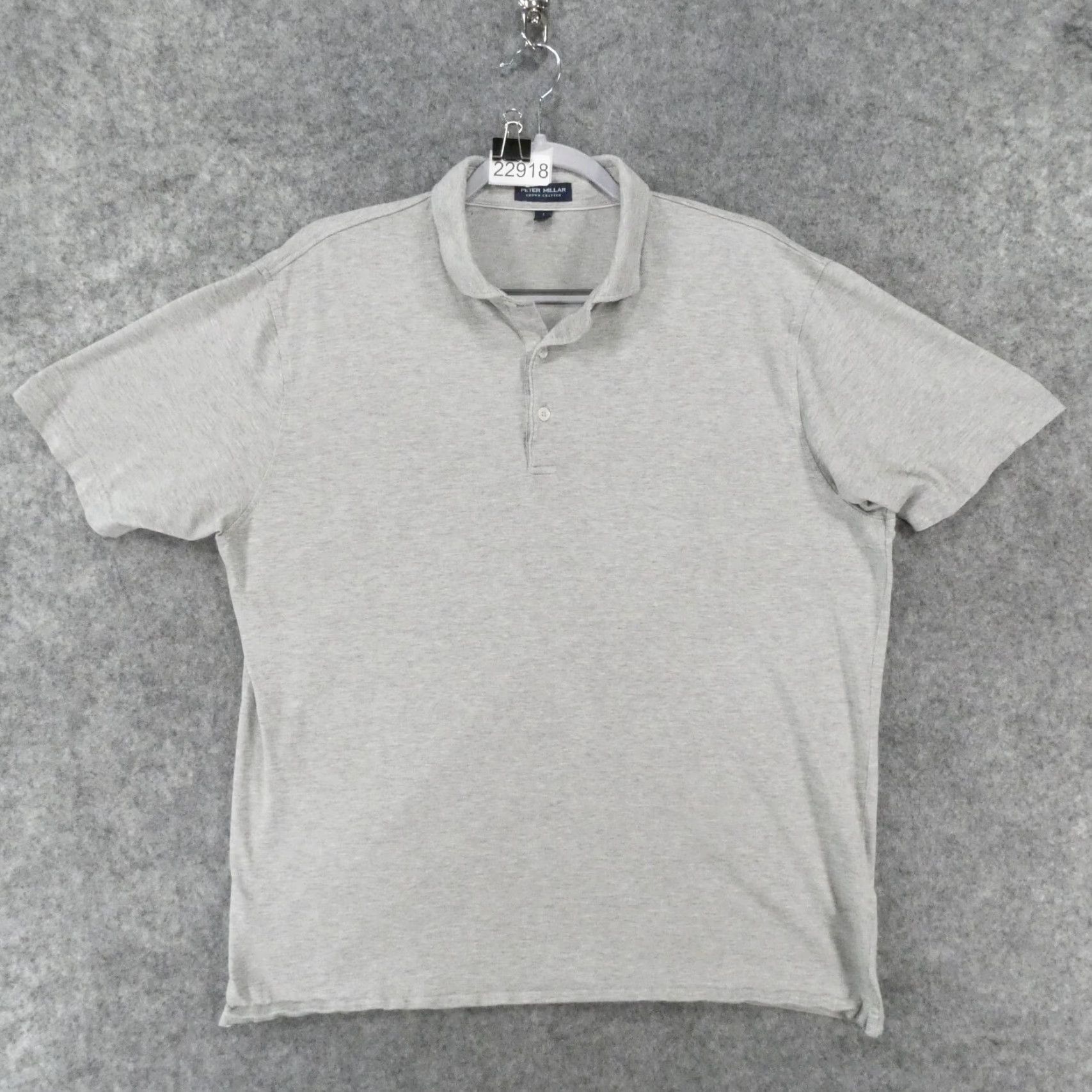 Peter Millar Peter Millar Crown Crafted Polo Mens Large Gray Striped Golf Shirt Size US L / EU 52-54 / 3 - 2 Thumbnail