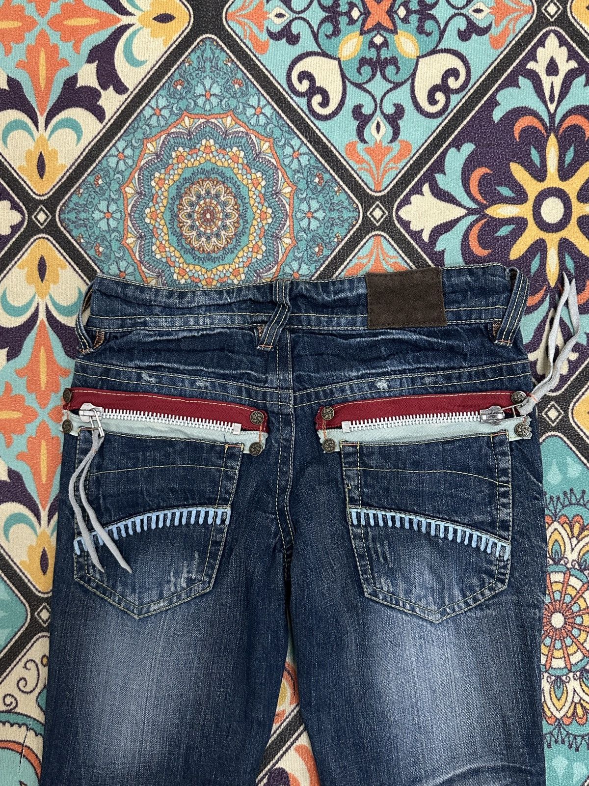 Other No Brand Japanese Claw Mark Style Flare Denim Size US 27 - 9 Thumbnail