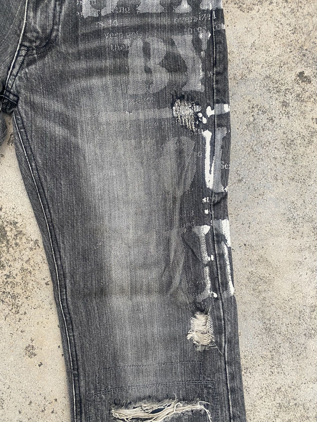If Six Was Nine × Japanese Brand × Le Grande Bleu (L.G.B.) Flare Jeans Rupert Edge Distressed Hagi Painted Bootcut Size US 30 / EU 46 - 6 Thumbnail