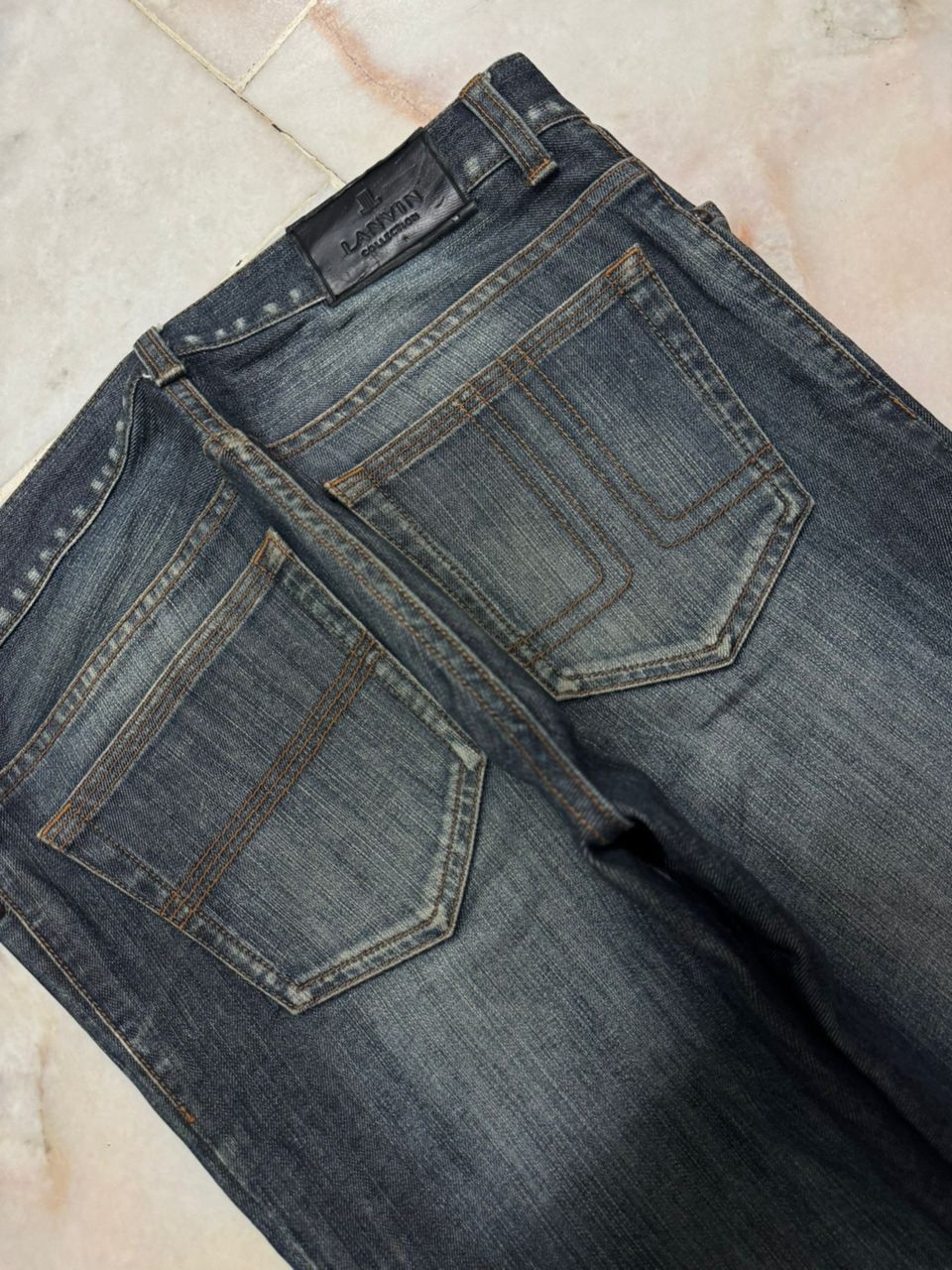 Lanvin 💥Insane💥 90s Lanvin Collection Rusty Sick Mudwash Dark Jean Size US 32 / EU 48 - 18 Thumbnail