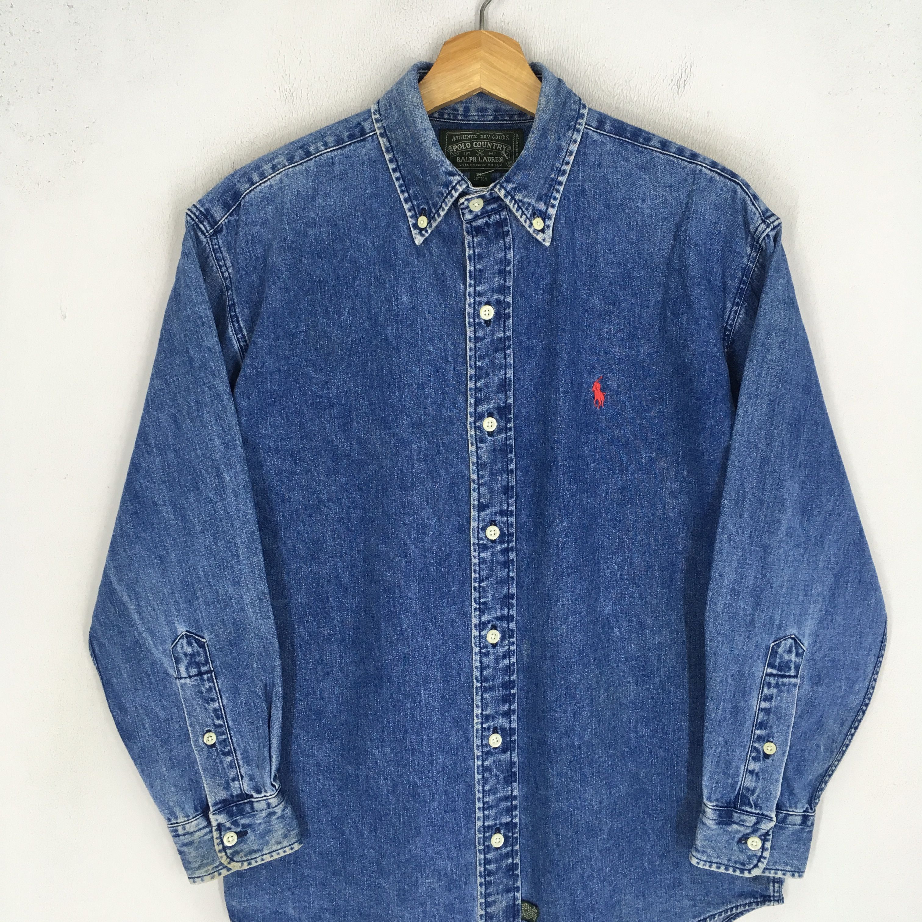 Polo Ralph Lauren Vintage 90's Polo Country Ralph Lauren Jeans Shirt - 1841 Size US S / EU 44-46 / 1 - 3 Thumbnail